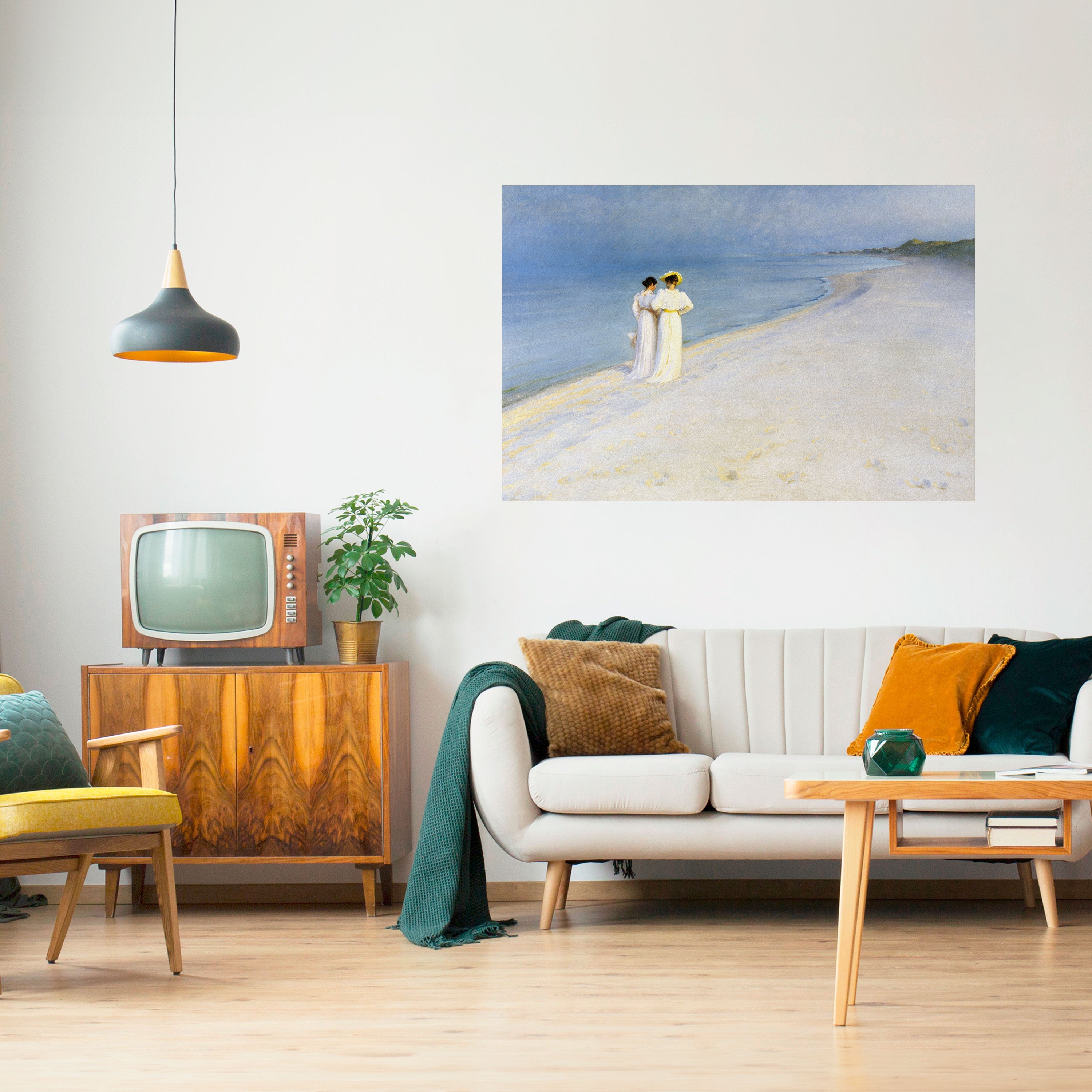 SUMMER EVENING ON SKAGEN'S BEACH Naklejka/Plakat poziomy