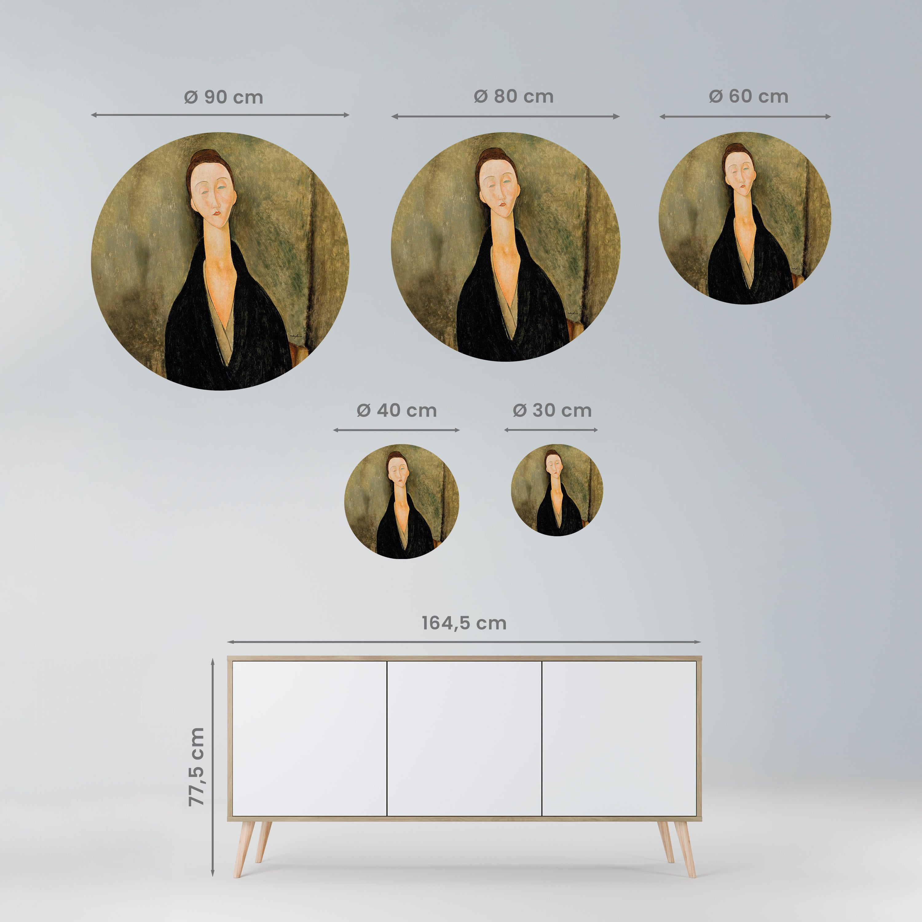 AMEDEO MODIGLIANI Naklejka okrągła