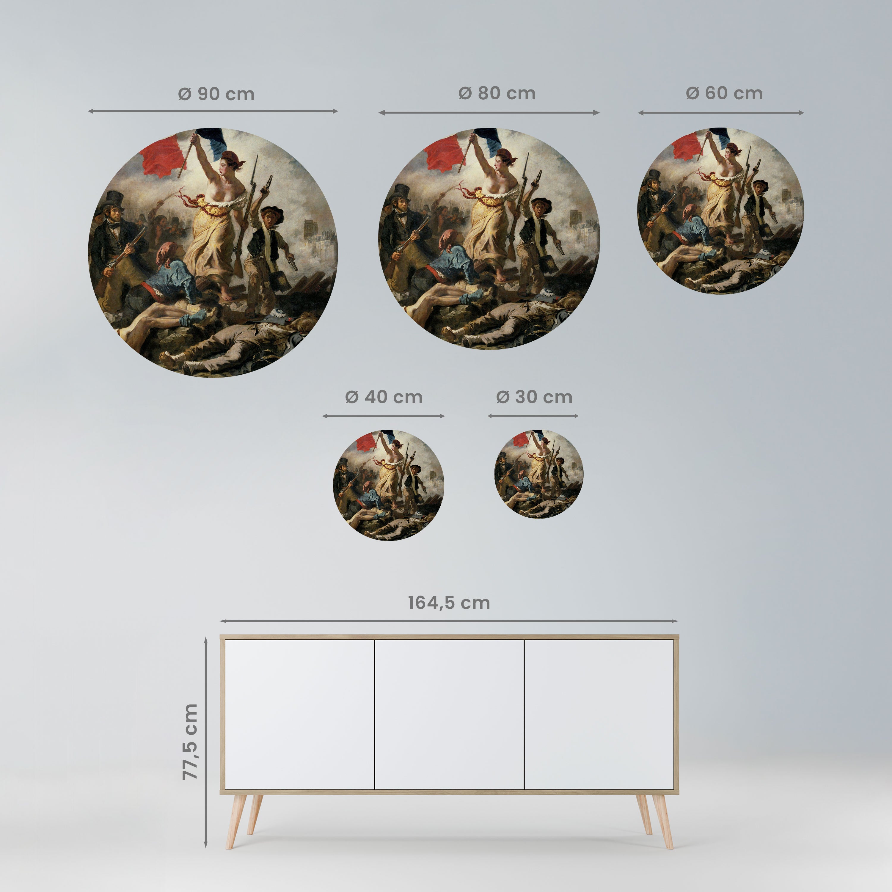 LIBERTY LEADING THE PEOPLE Naklejka okrągła