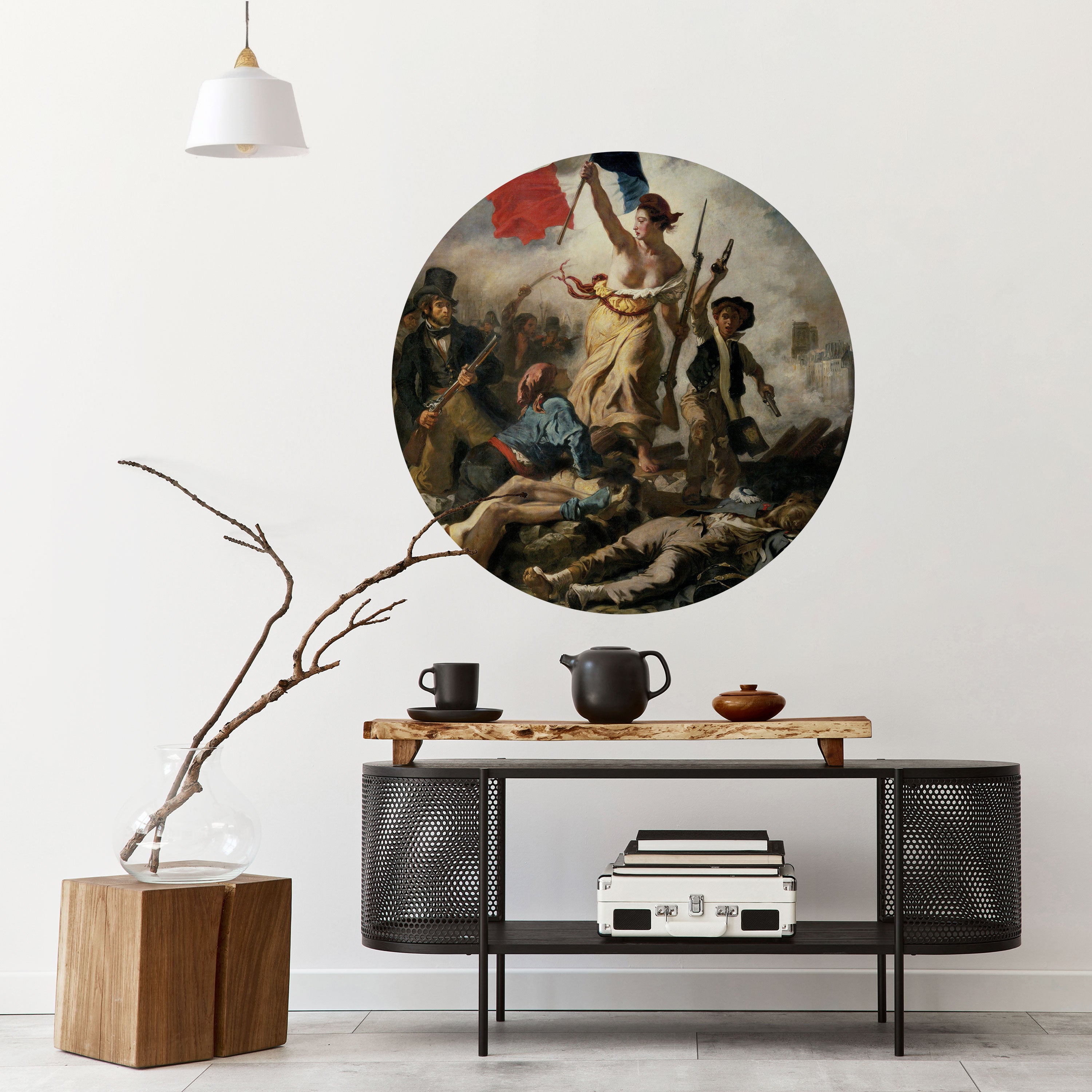 LIBERTY LEADING THE PEOPLE Naklejka okrągła