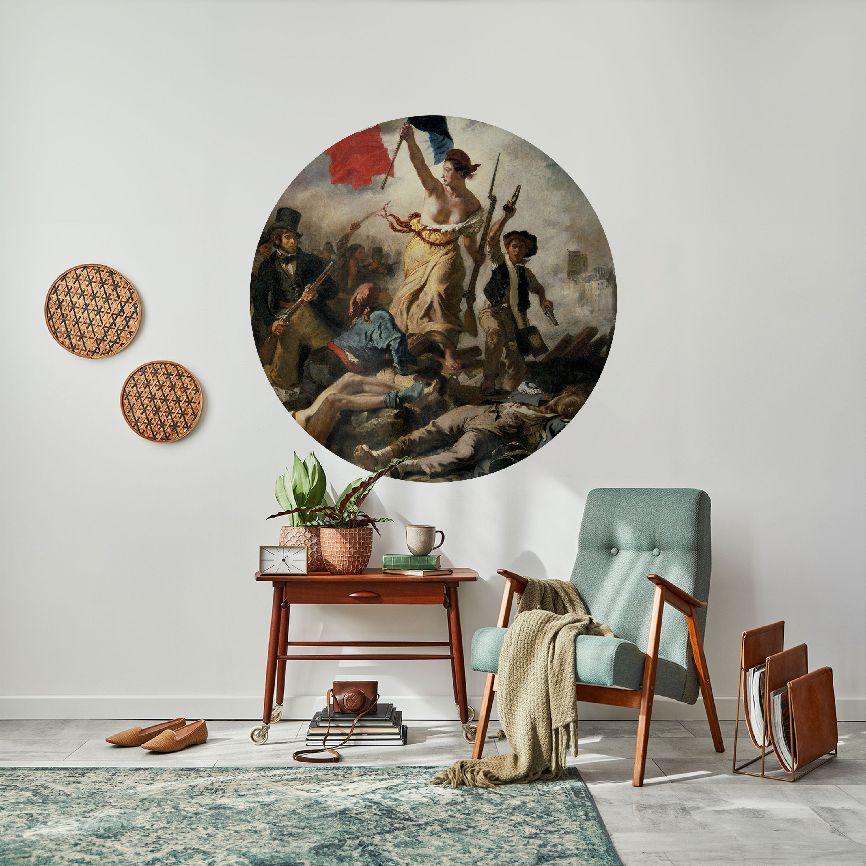 LIBERTY LEADING THE PEOPLE Naklejka okrągła