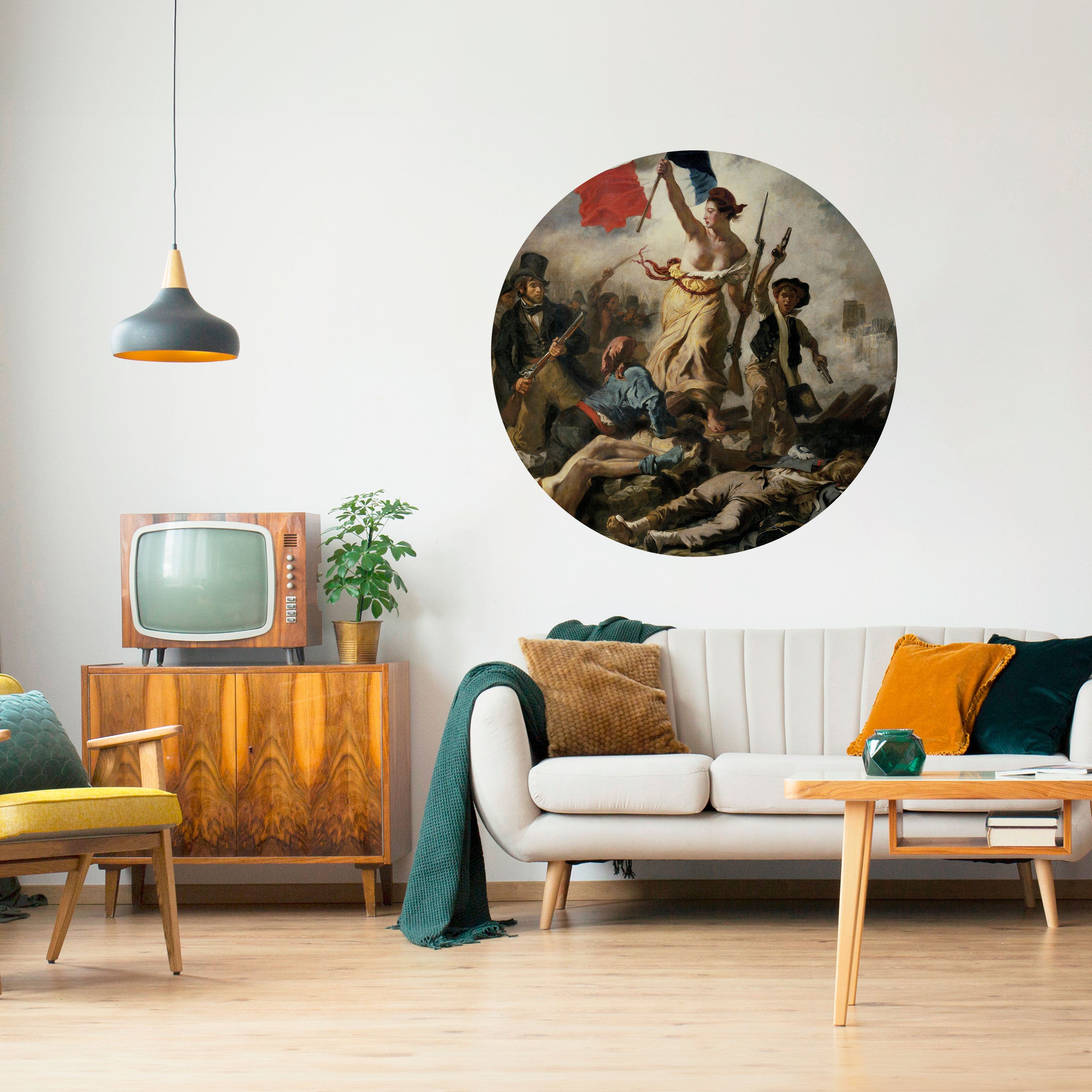 LIBERTY LEADING THE PEOPLE Naklejka okrągła