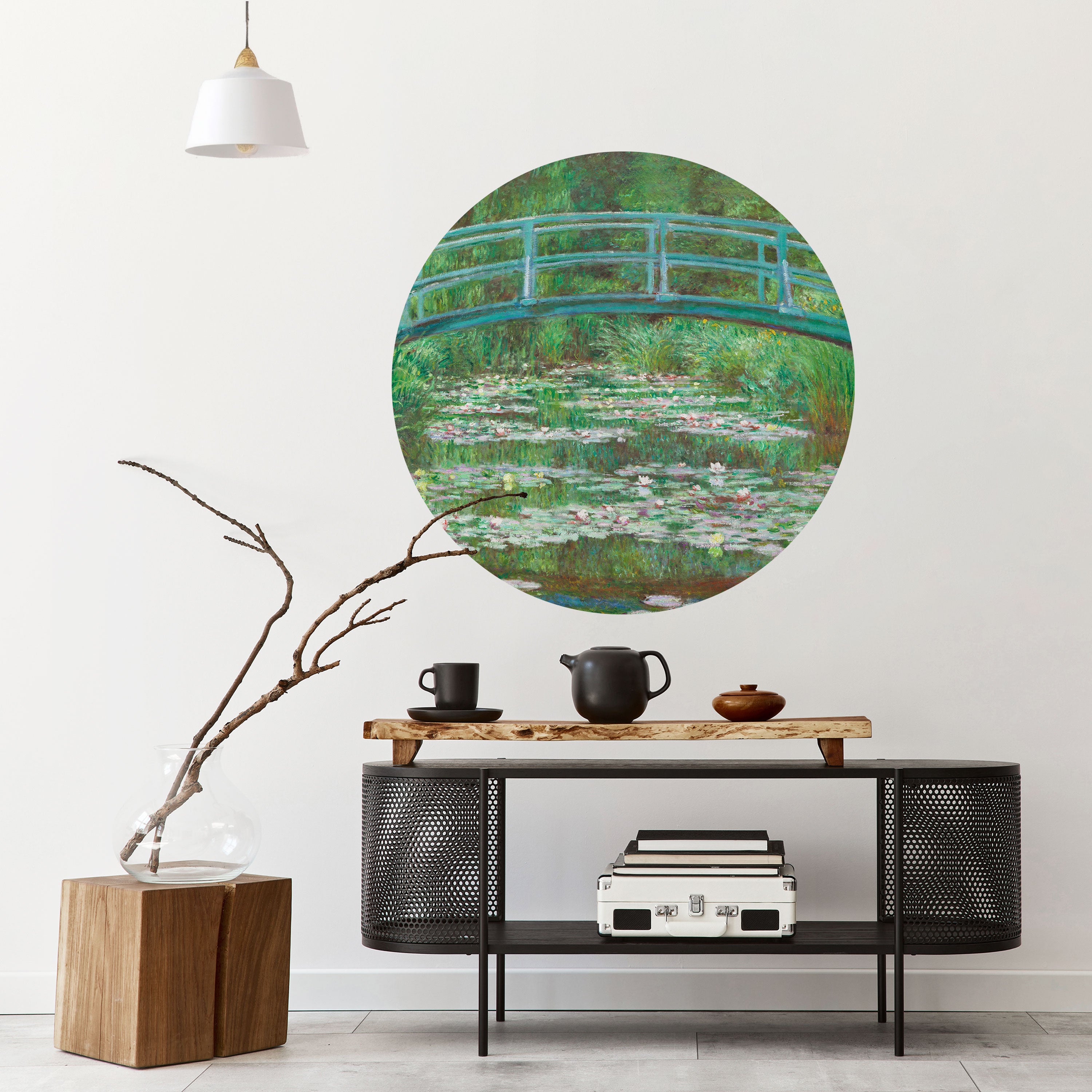 JAPANESE FOOTBRIDGE Naklejka okrągła