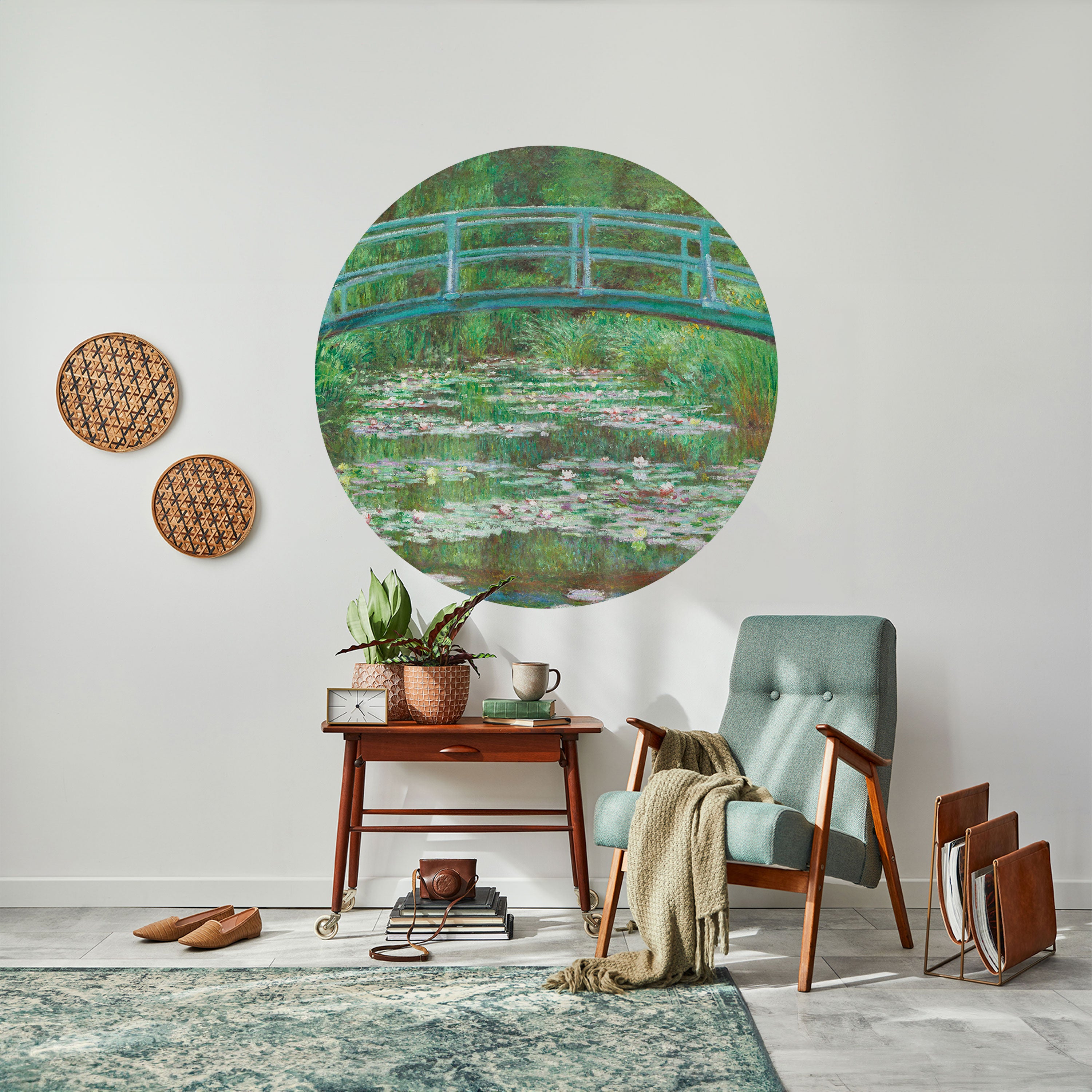 JAPANESE FOOTBRIDGE Naklejka okrągła