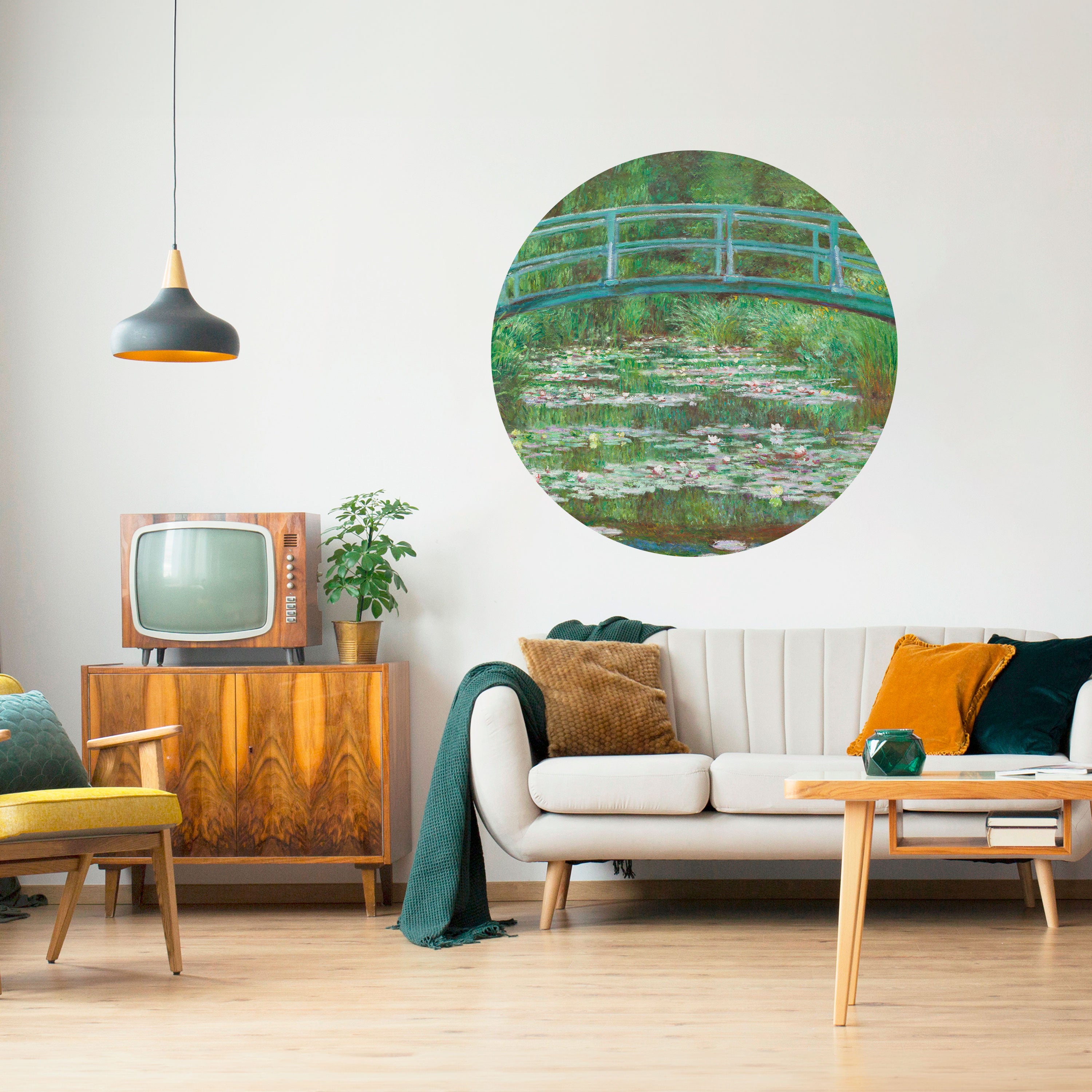 JAPANESE FOOTBRIDGE Naklejka okrągła