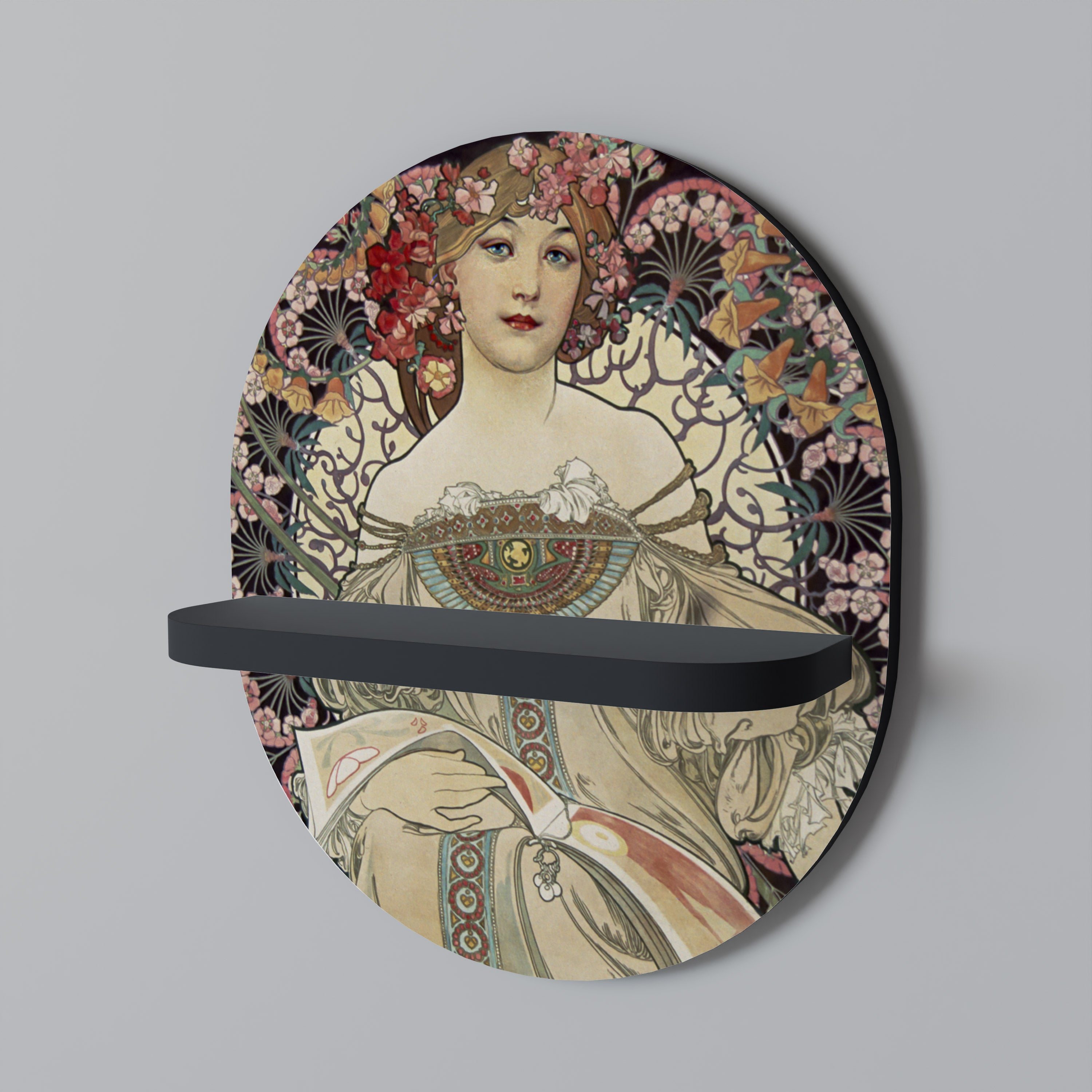 CHAMPENOIS IMPRIMEUR Półka owalna Czarna