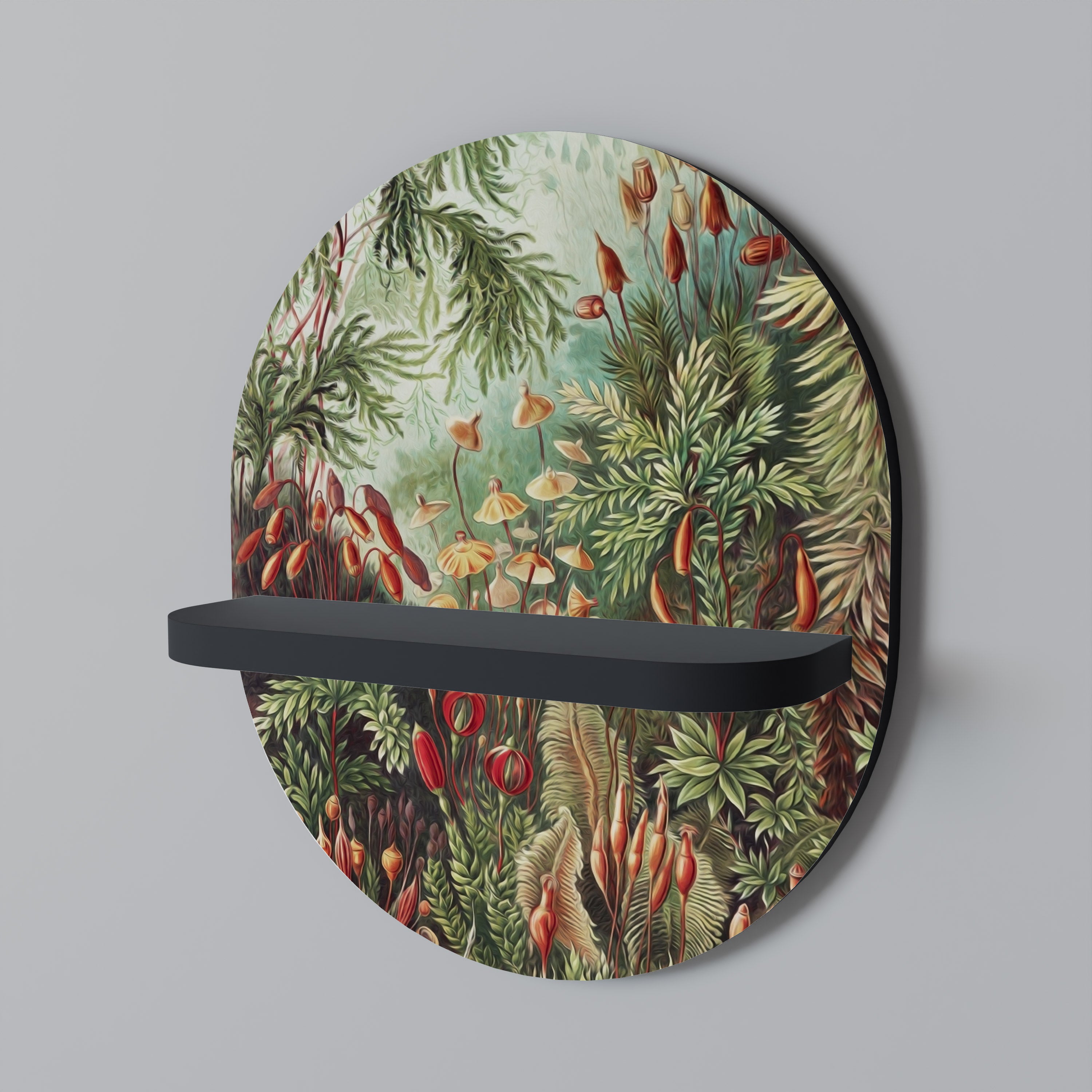 MUSCINAE LAUBMOOSE Półka owalna Czarna