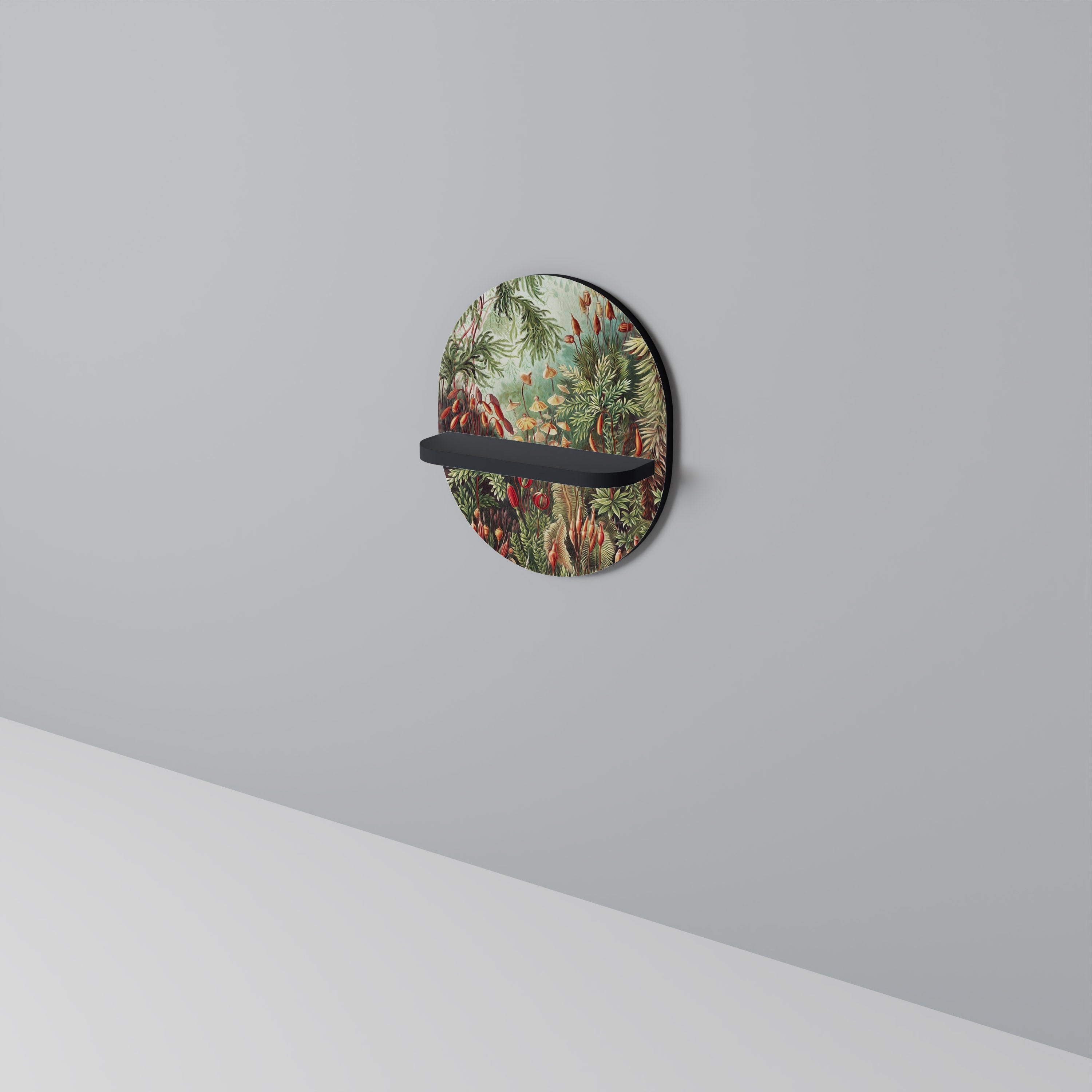 MUSCINAE LAUBMOOSE Półka owalna Czarna