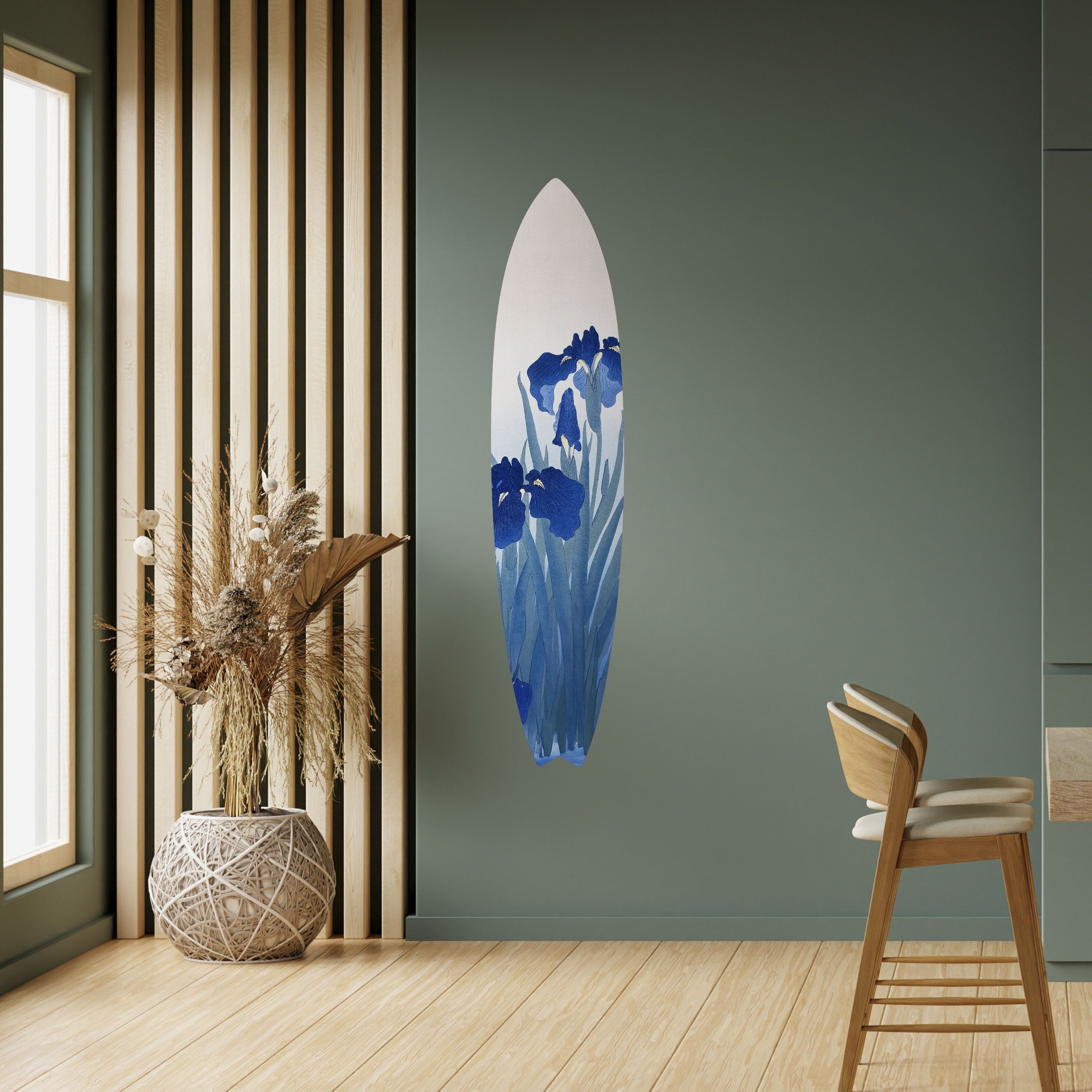 BLUE FLORAL RIDE Naklejka - deska surfingowa