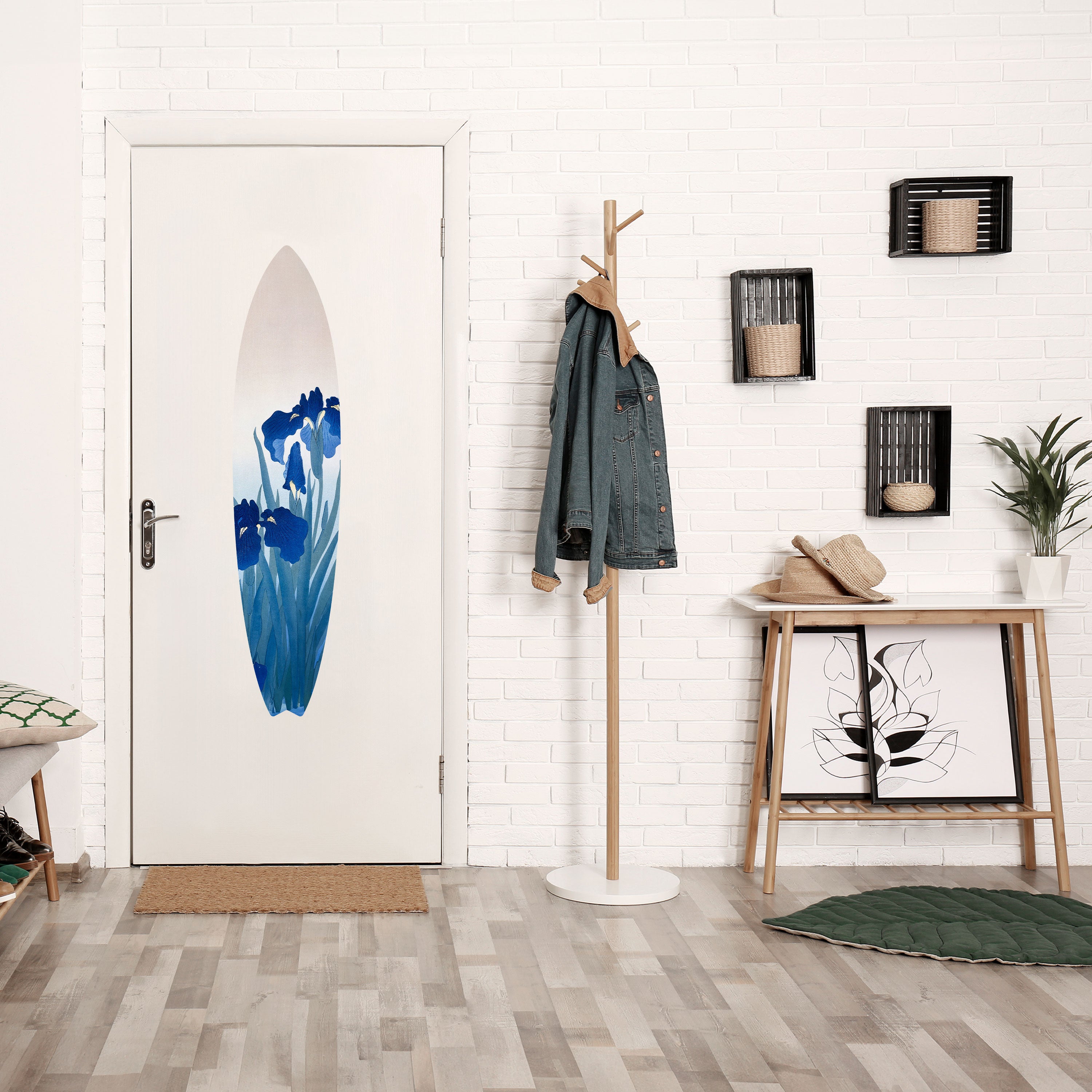 BLUE FLORAL RIDE Naklejka - deska surfingowa