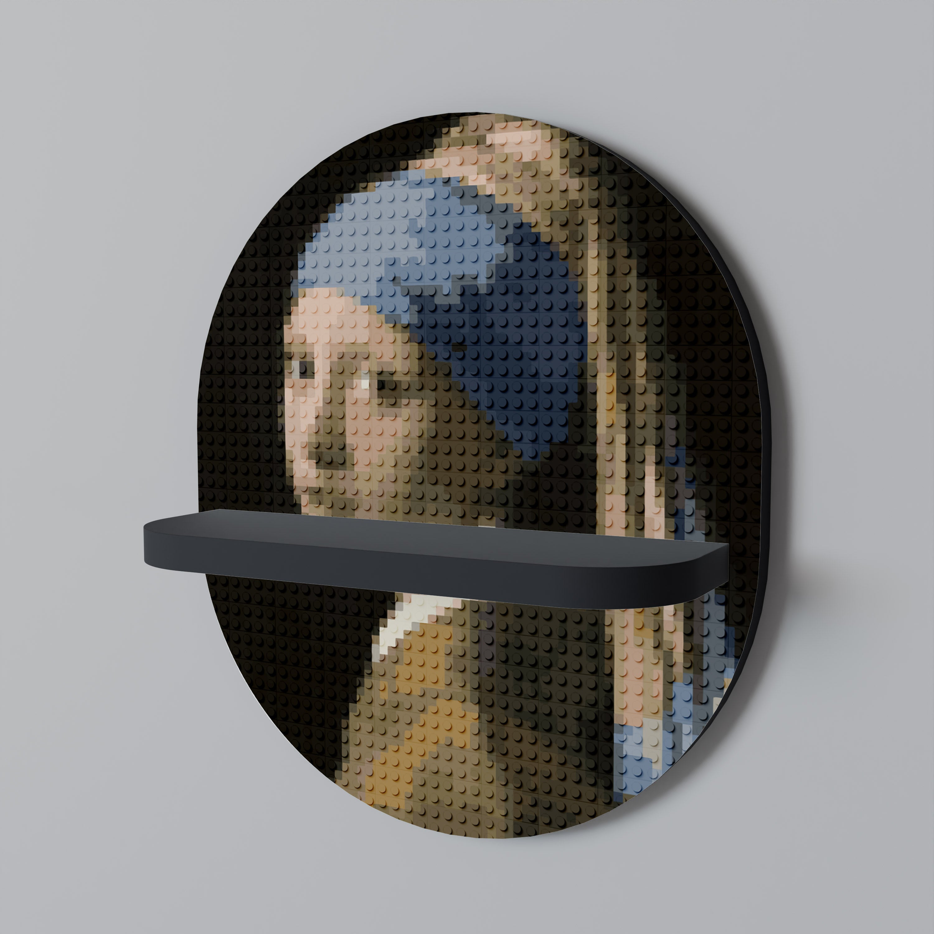 STRUCTURAL MASTERPIECE Półka owalna Czarna