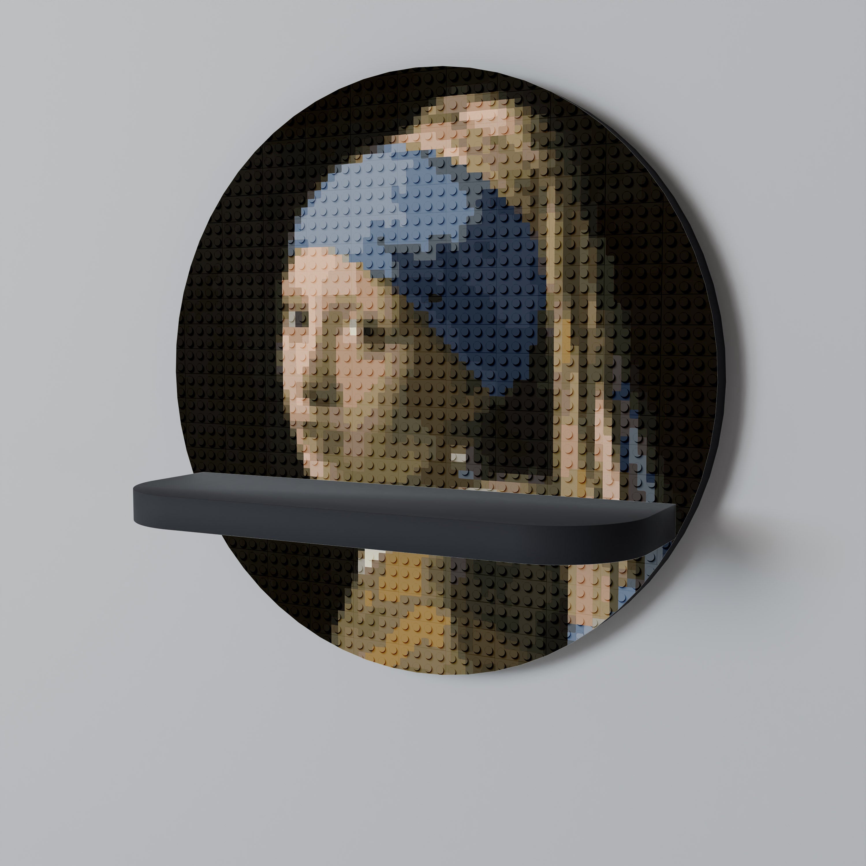 STRUCTURAL MASTERPIECE Półka okrągła Czarna