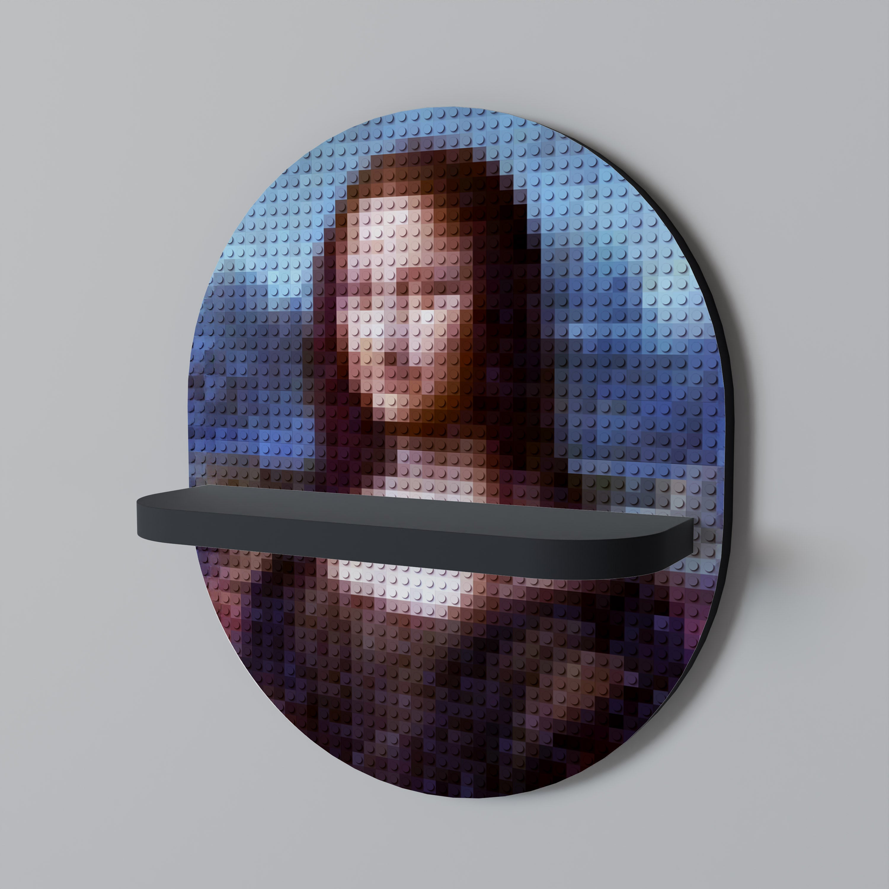 CONSTRUCTIVE ART Półka owalna Czarna