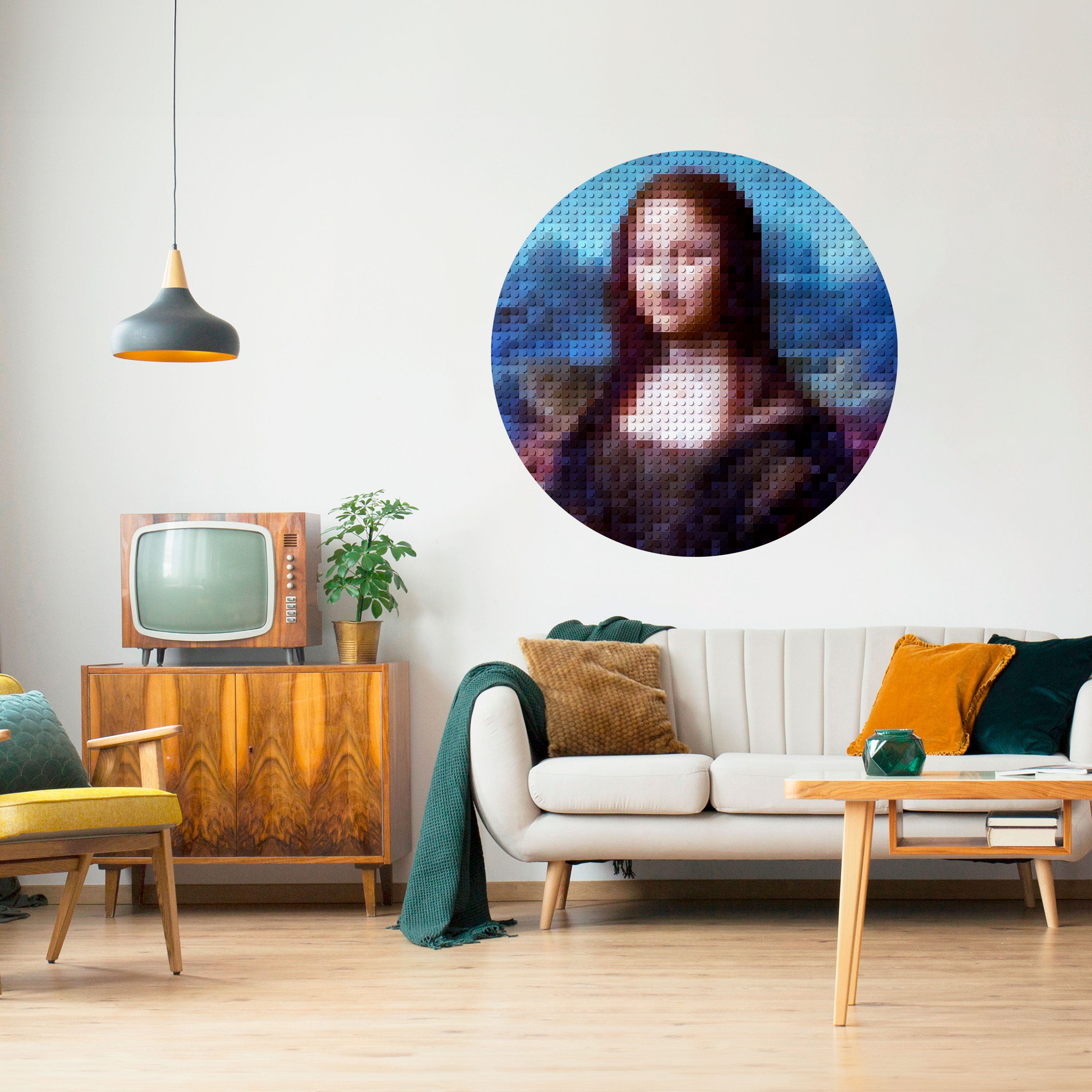 CONSTRUCTIVE ART Naklejka okrągła