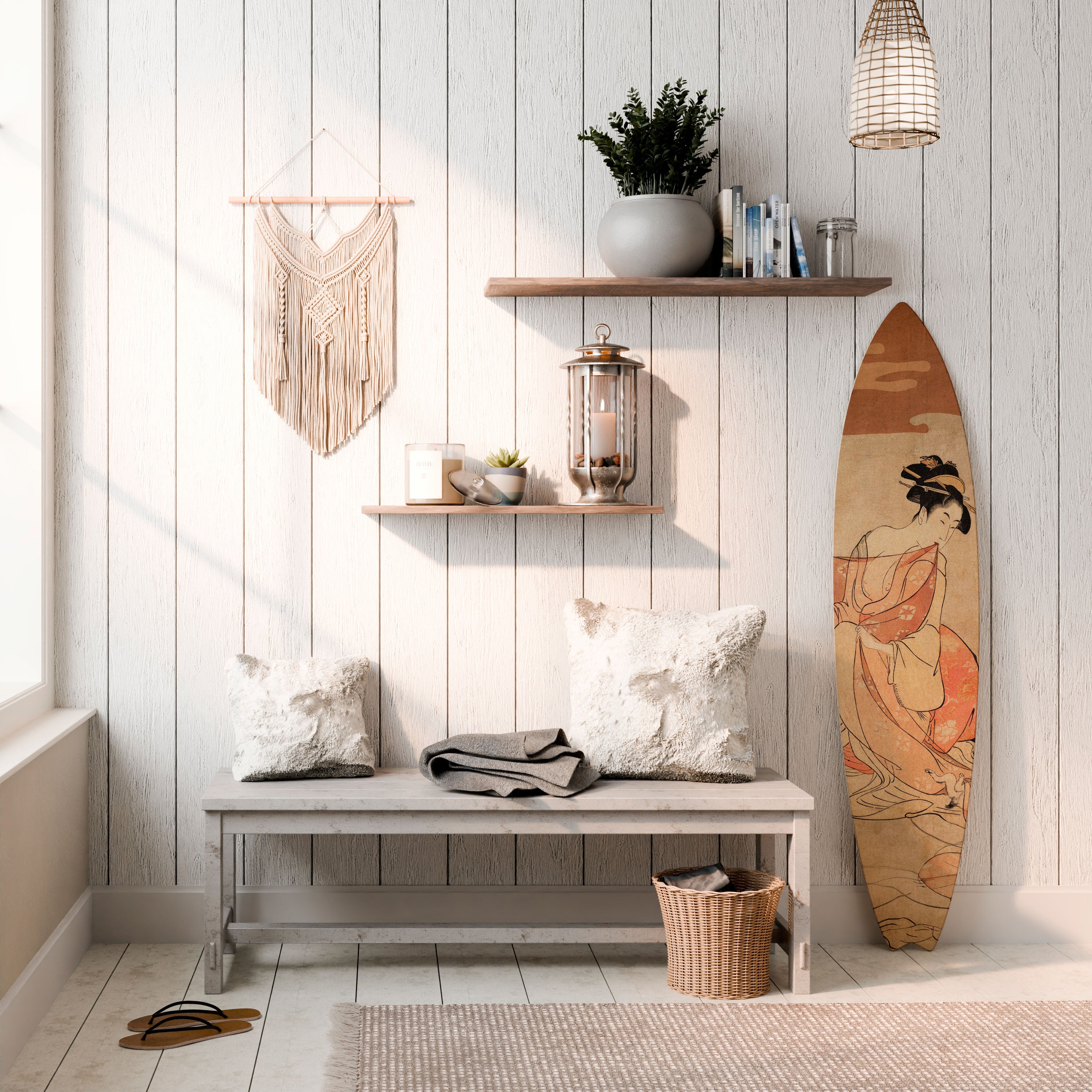 WOMAN, CAT AND EXTRA BROWN Dekoracyjna deska surfingowa