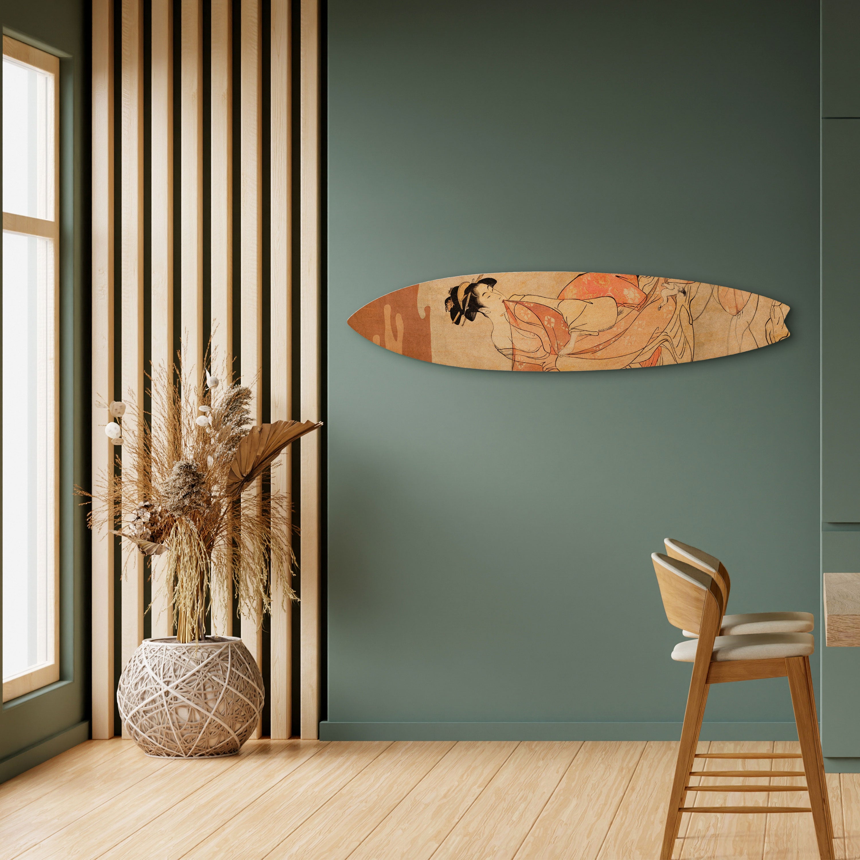 WOMAN, CAT AND EXTRA BROWN Dekoracyjna deska surfingowa