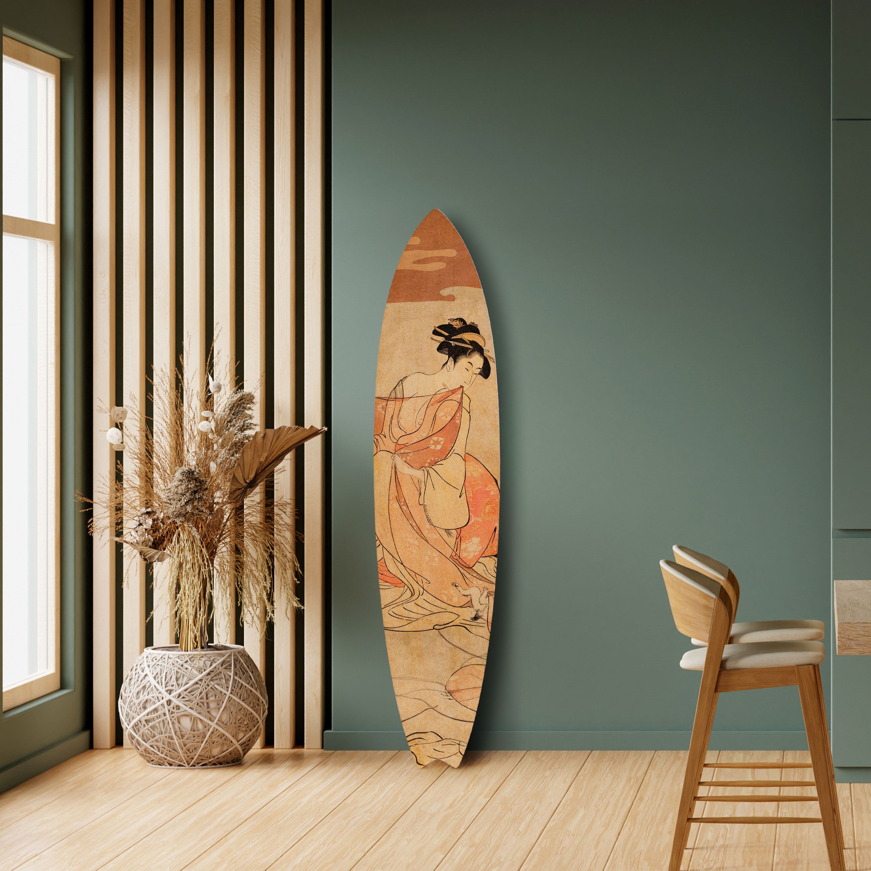 WOMAN, CAT AND EXTRA BROWN Dekoracyjna deska surfingowa