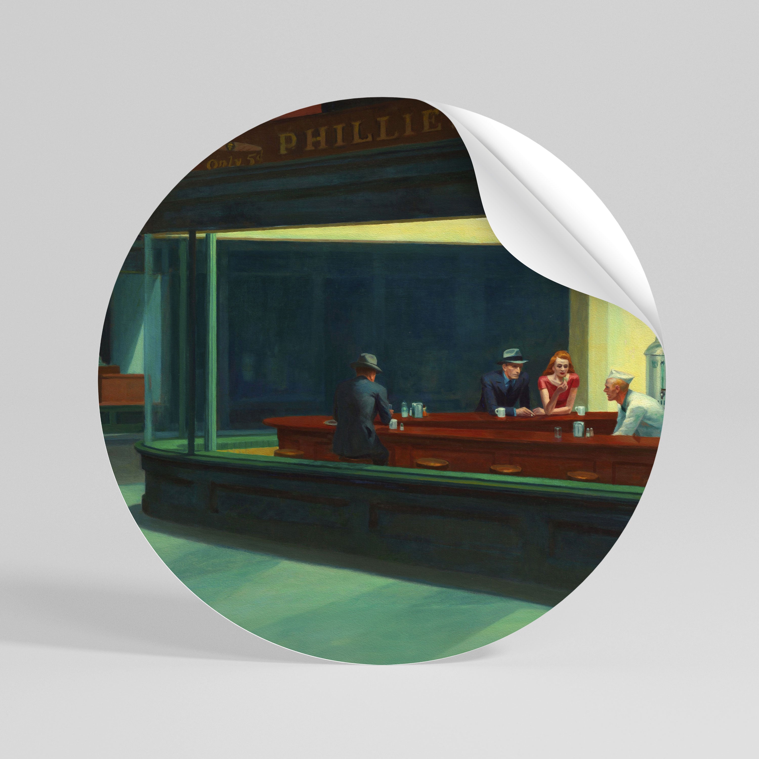 SERENE EVENING CHAT Naklejka - okrągła