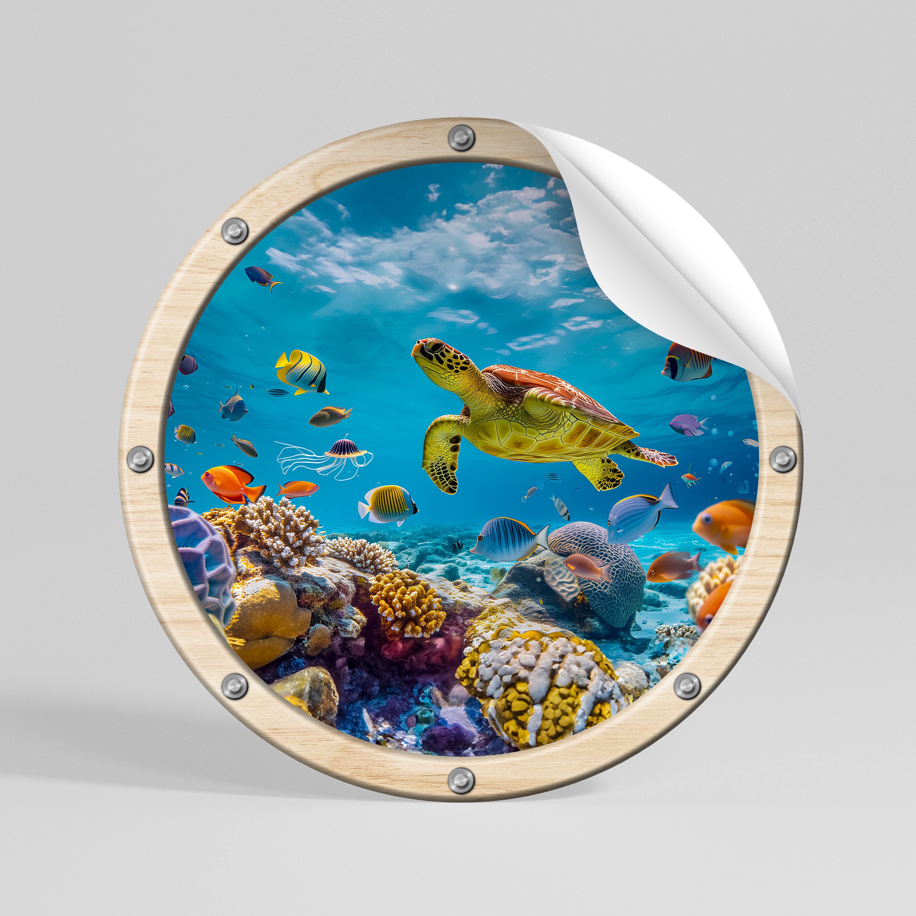 AQUA ADVENTURE Naklejka okrągła