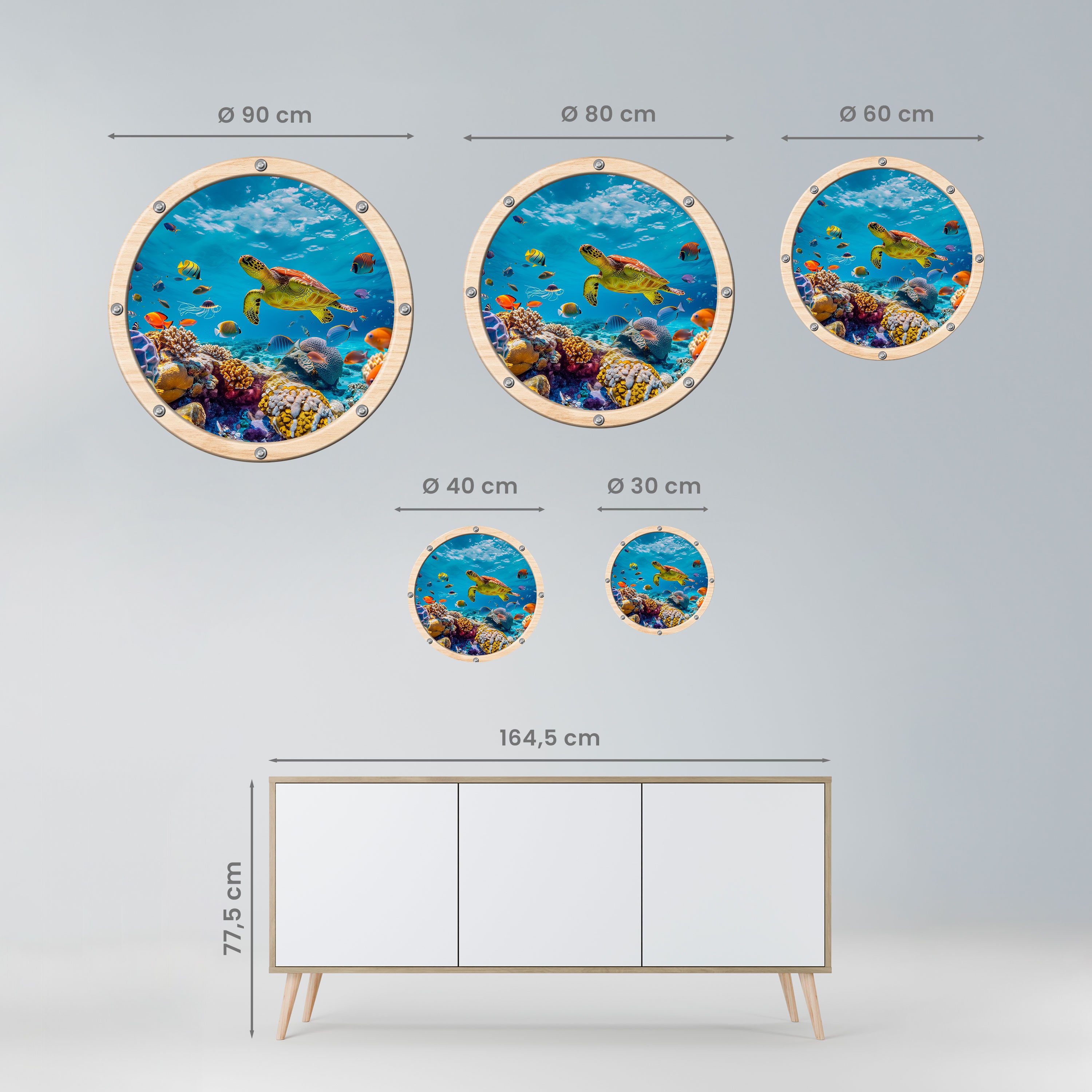 AQUA ADVENTURE Naklejka okrągła