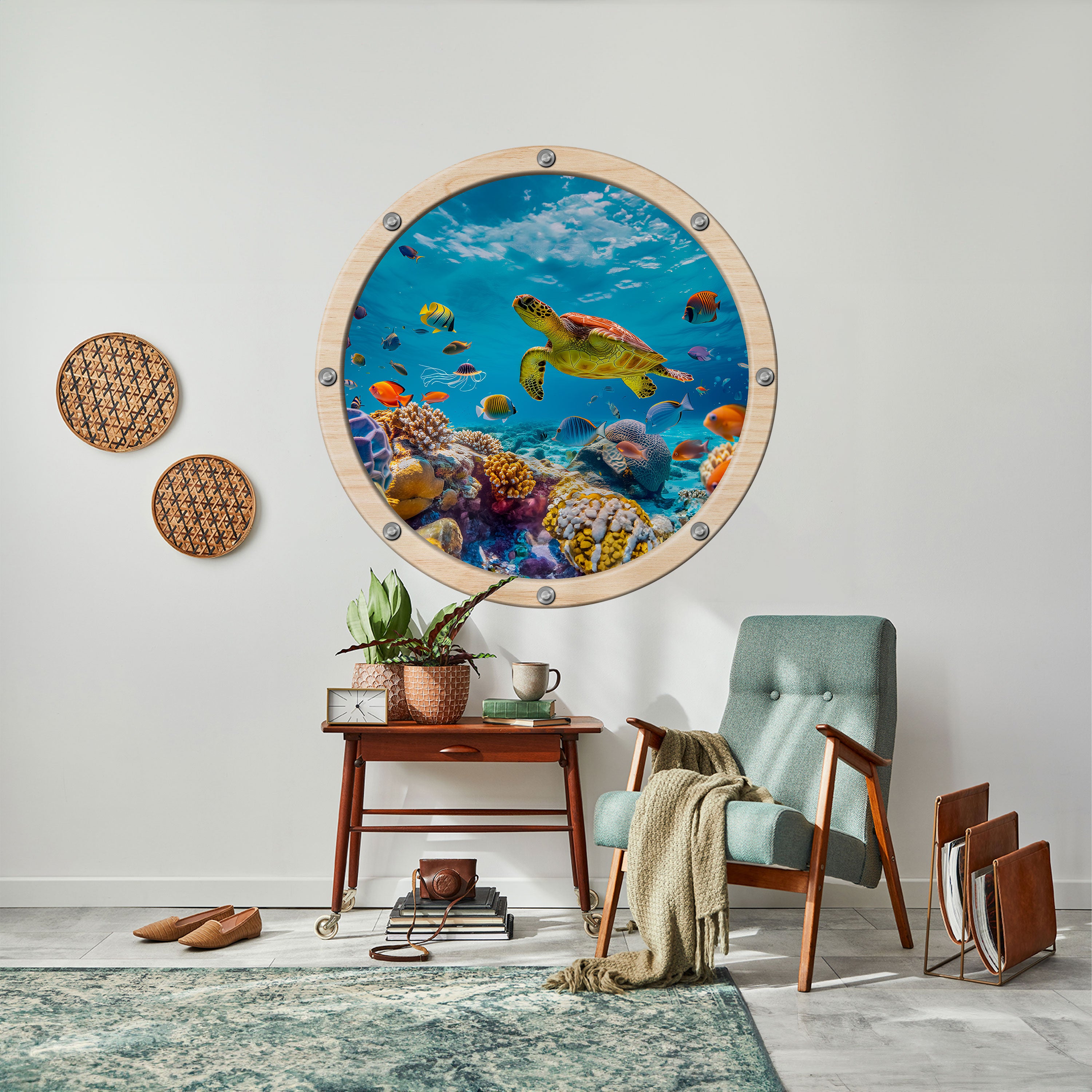 AQUA ADVENTURE Naklejka okrągła