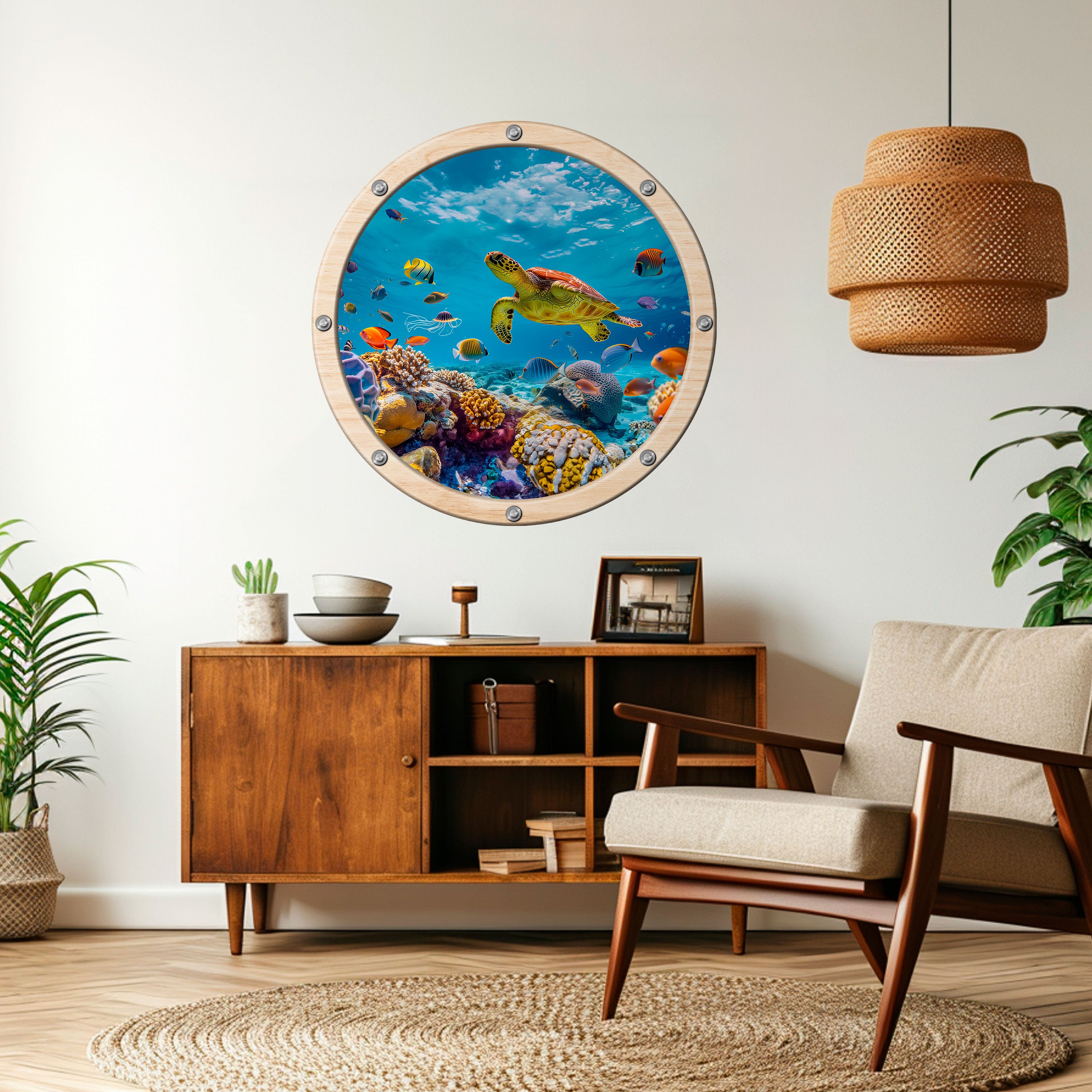 AQUA ADVENTURE Naklejka okrągła