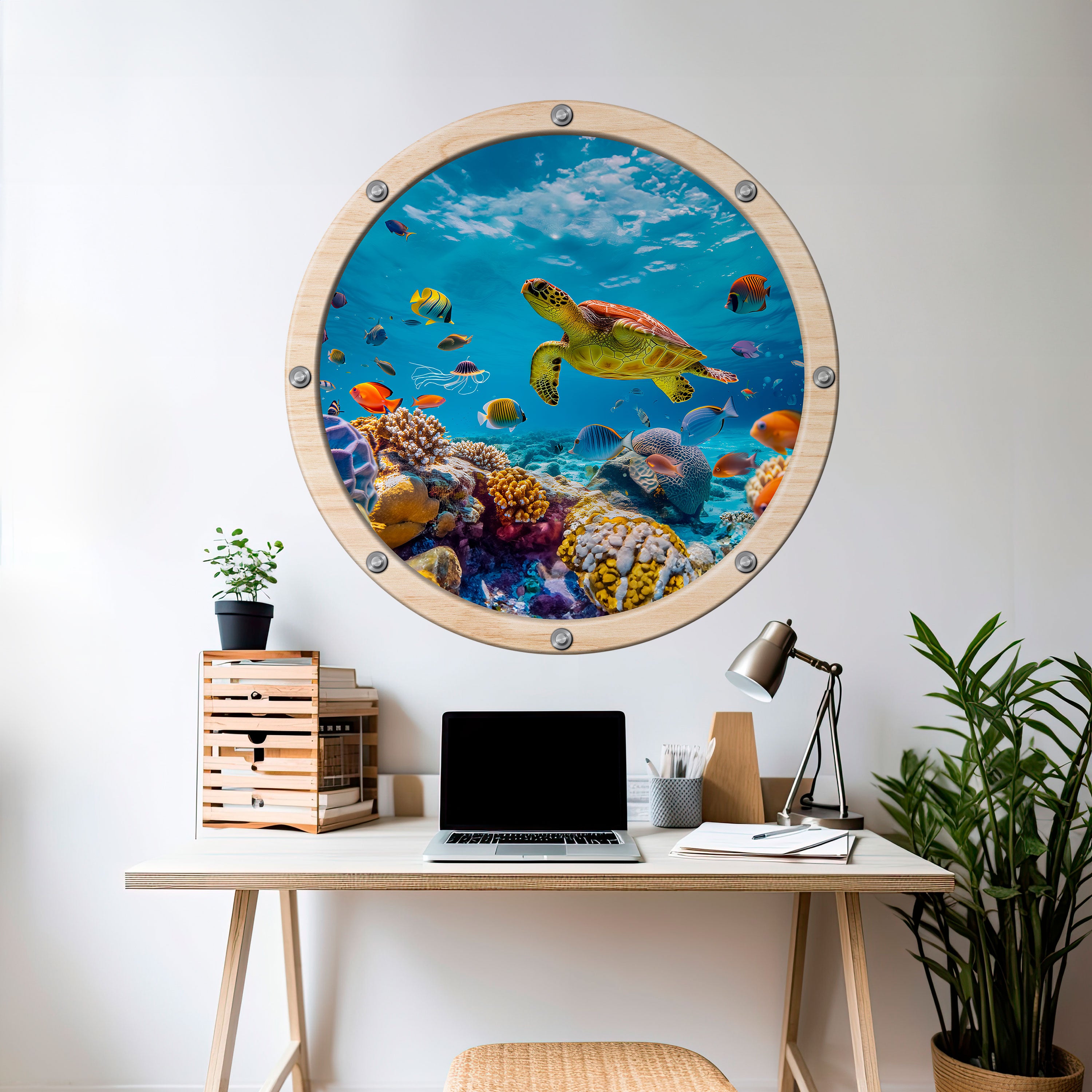 AQUA ADVENTURE Naklejka okrągła