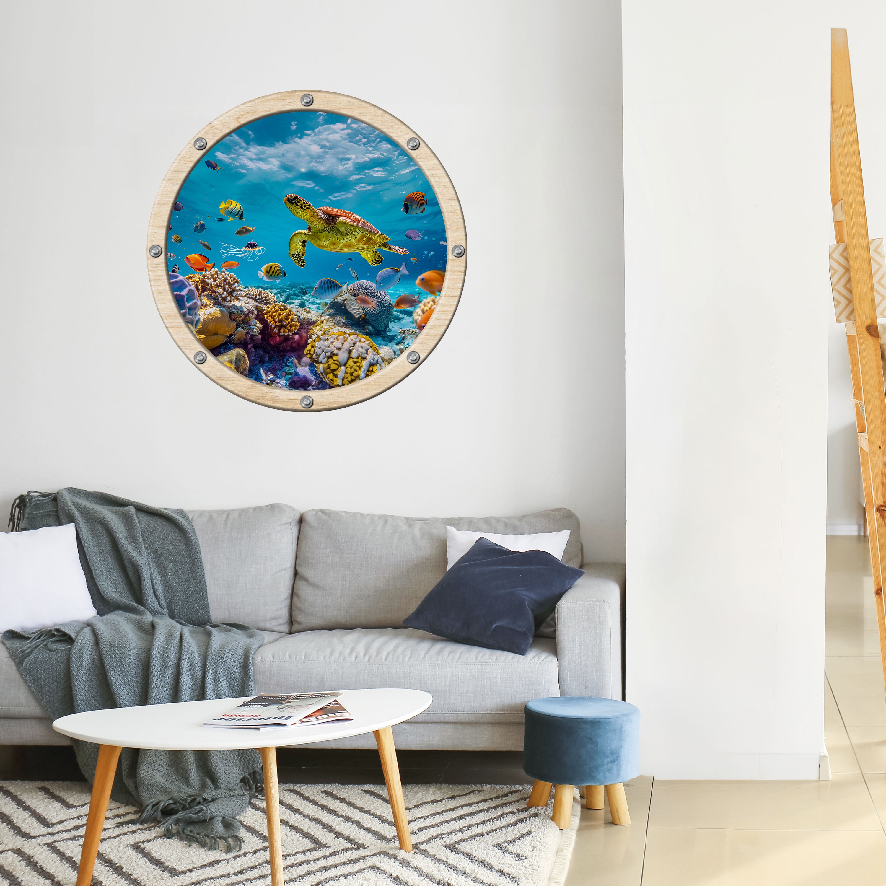 AQUA ADVENTURE Naklejka okrągła