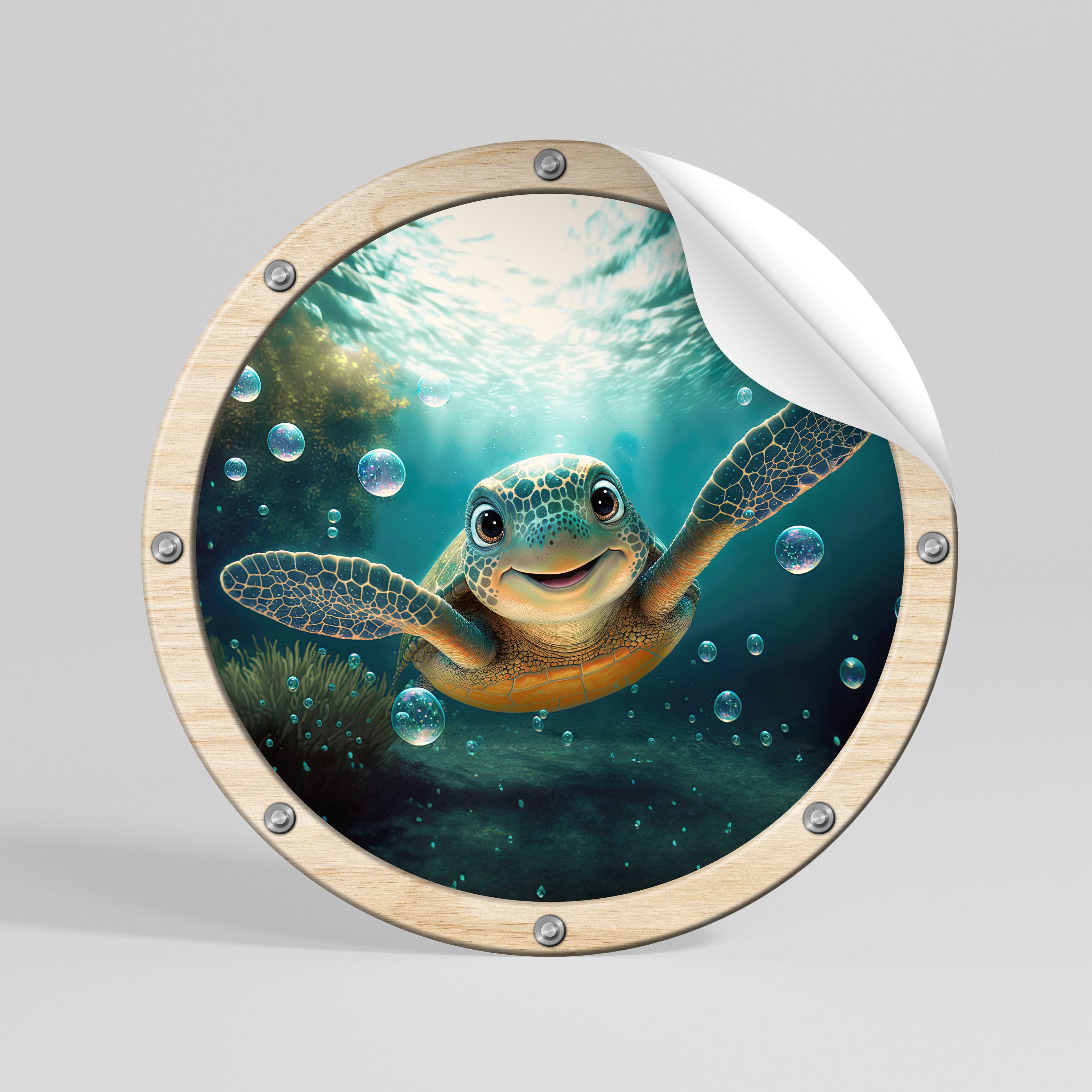 SEASIDE JOY Naklejka okrągła