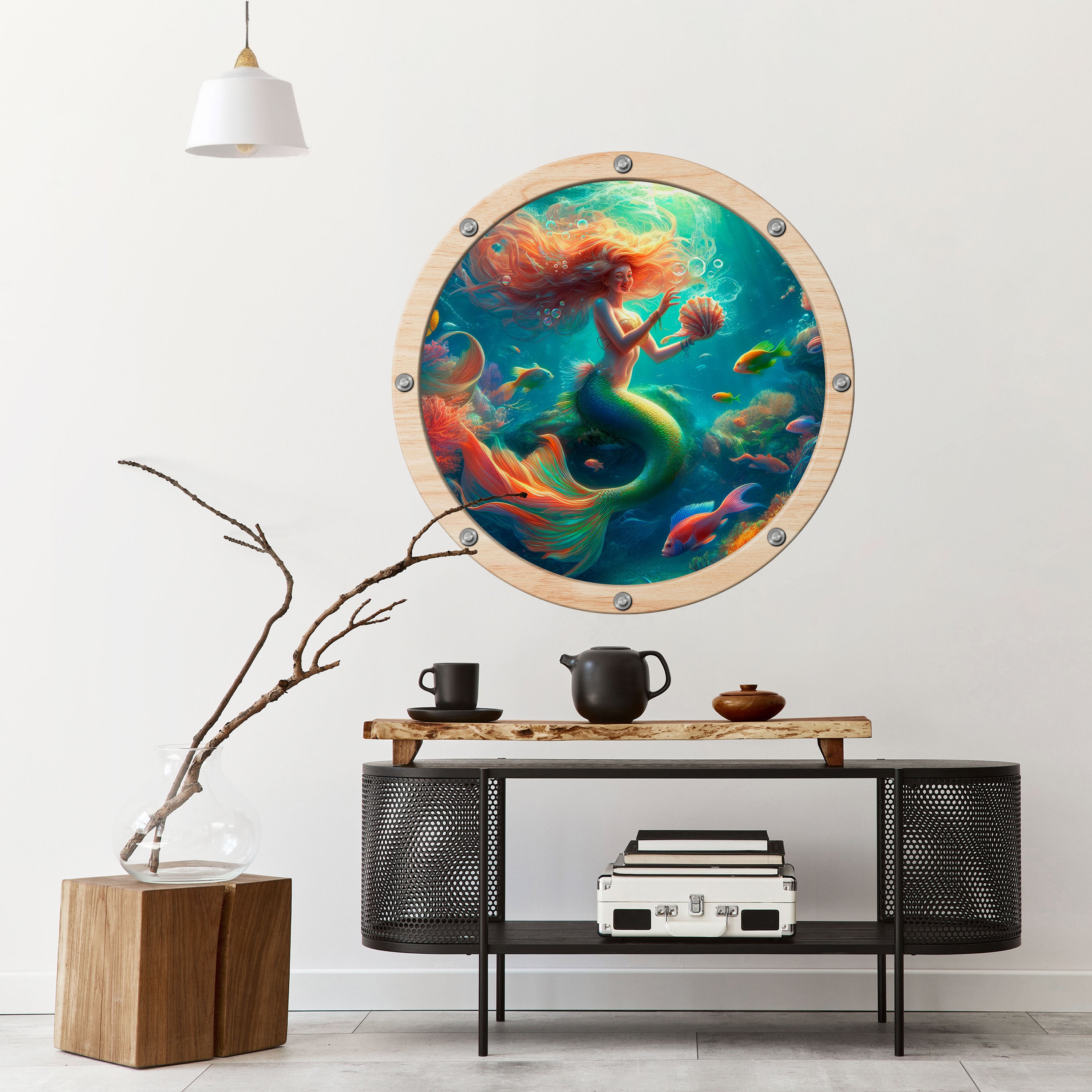 MERMAID DREAMS Naklejka okrągła