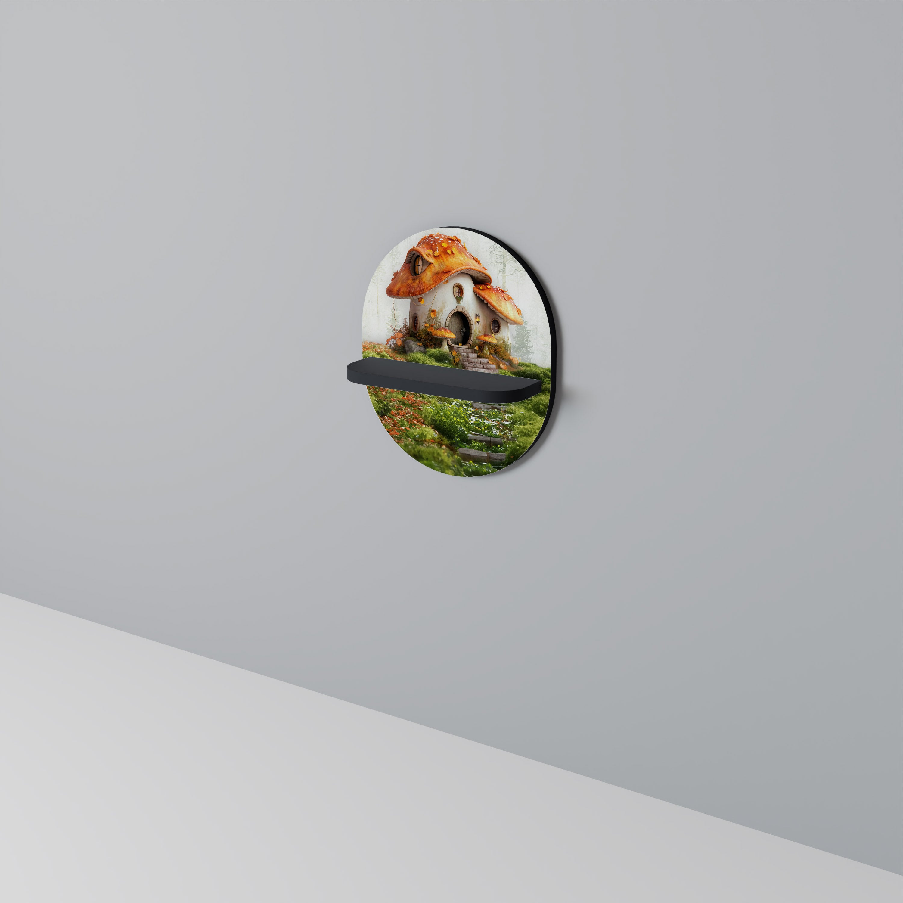 MYSTIC TOADSTOOL Półka owalna Czarna