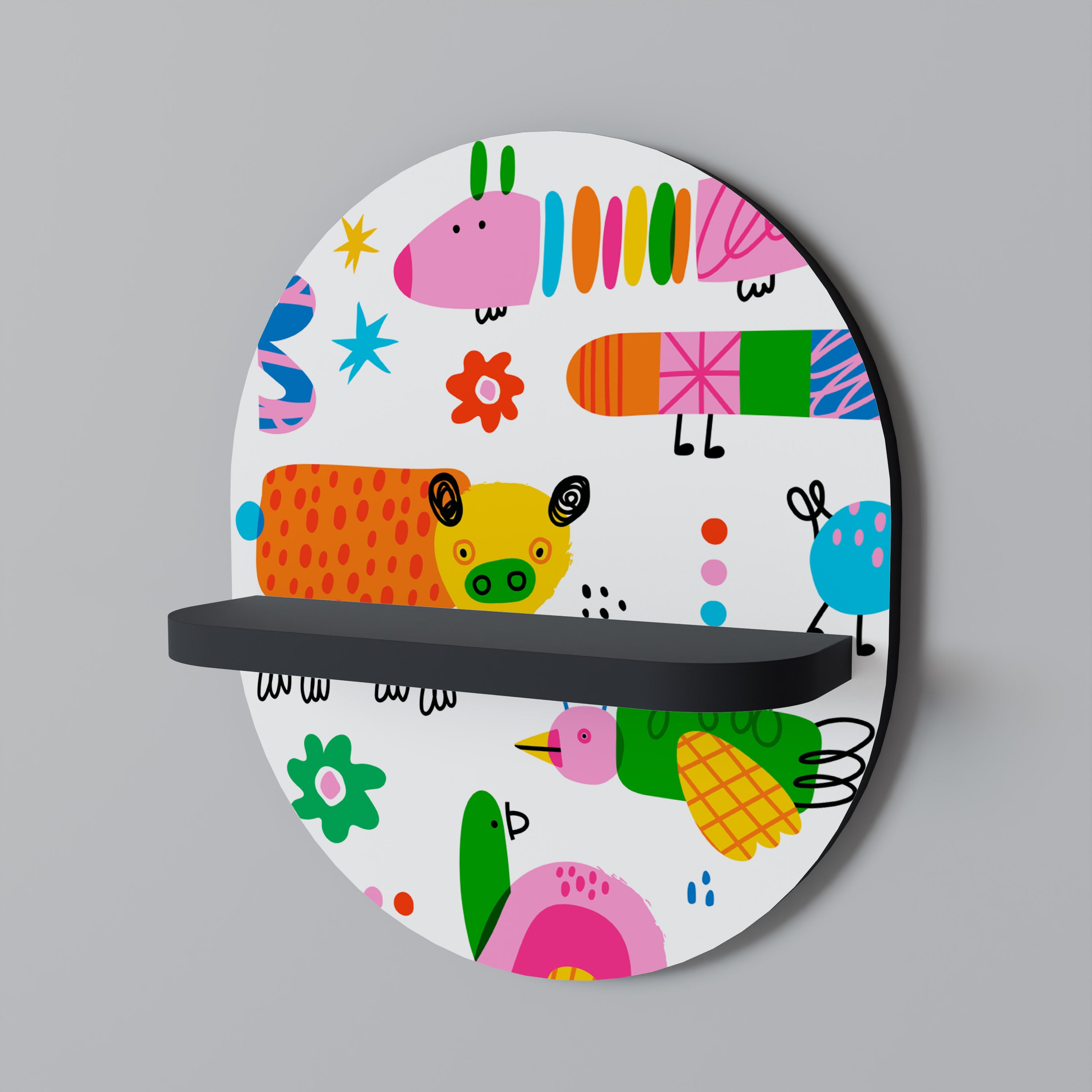 POWER OF IMAGINATION Półka owalna Czarna