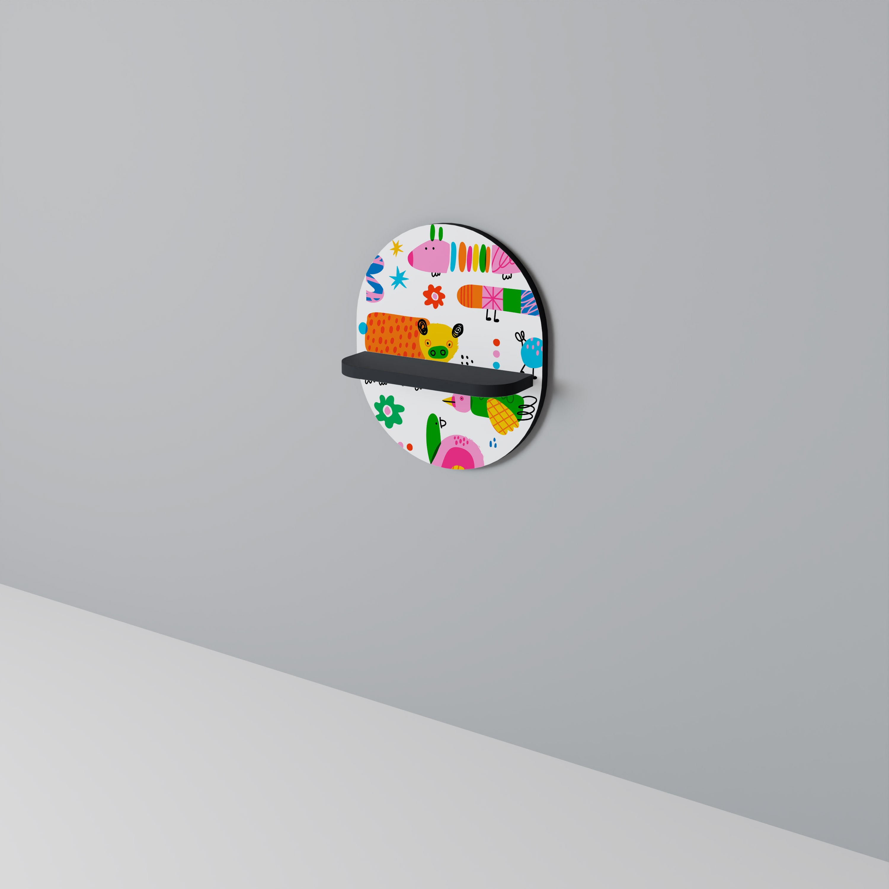 POWER OF IMAGINATION Półka owalna Czarna