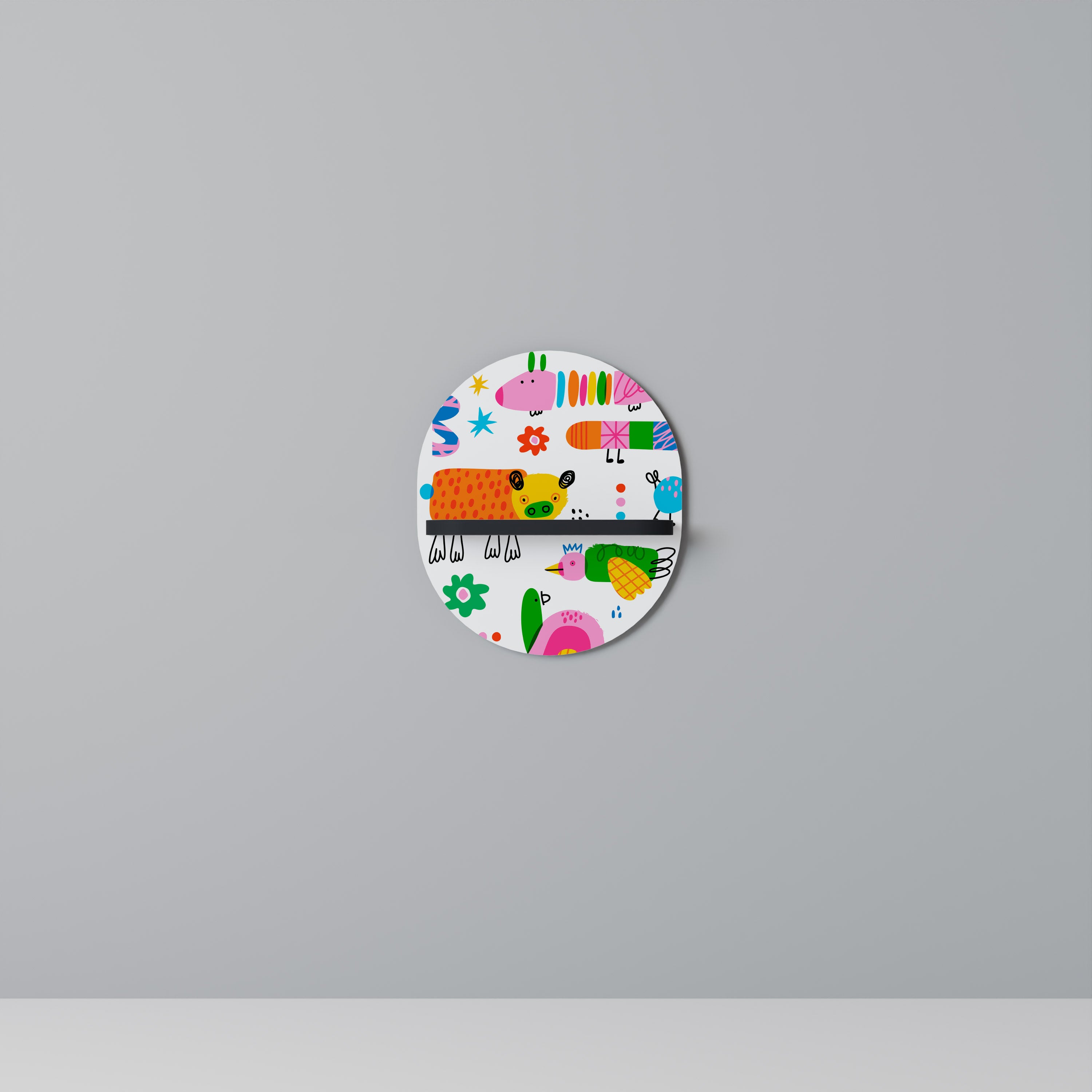 POWER OF IMAGINATION Półka owalna Czarna