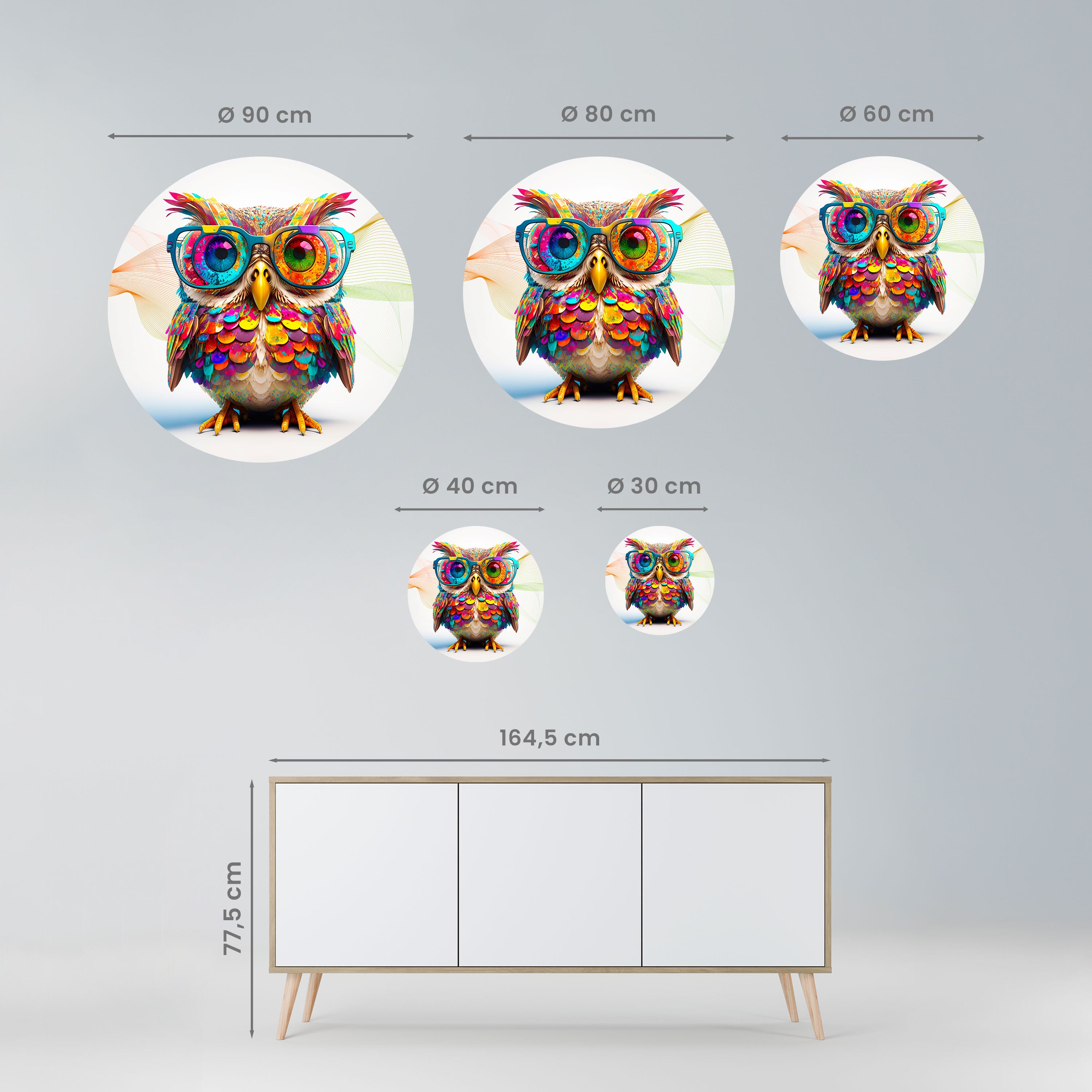 HOOT HOOT Naklejka okrągła