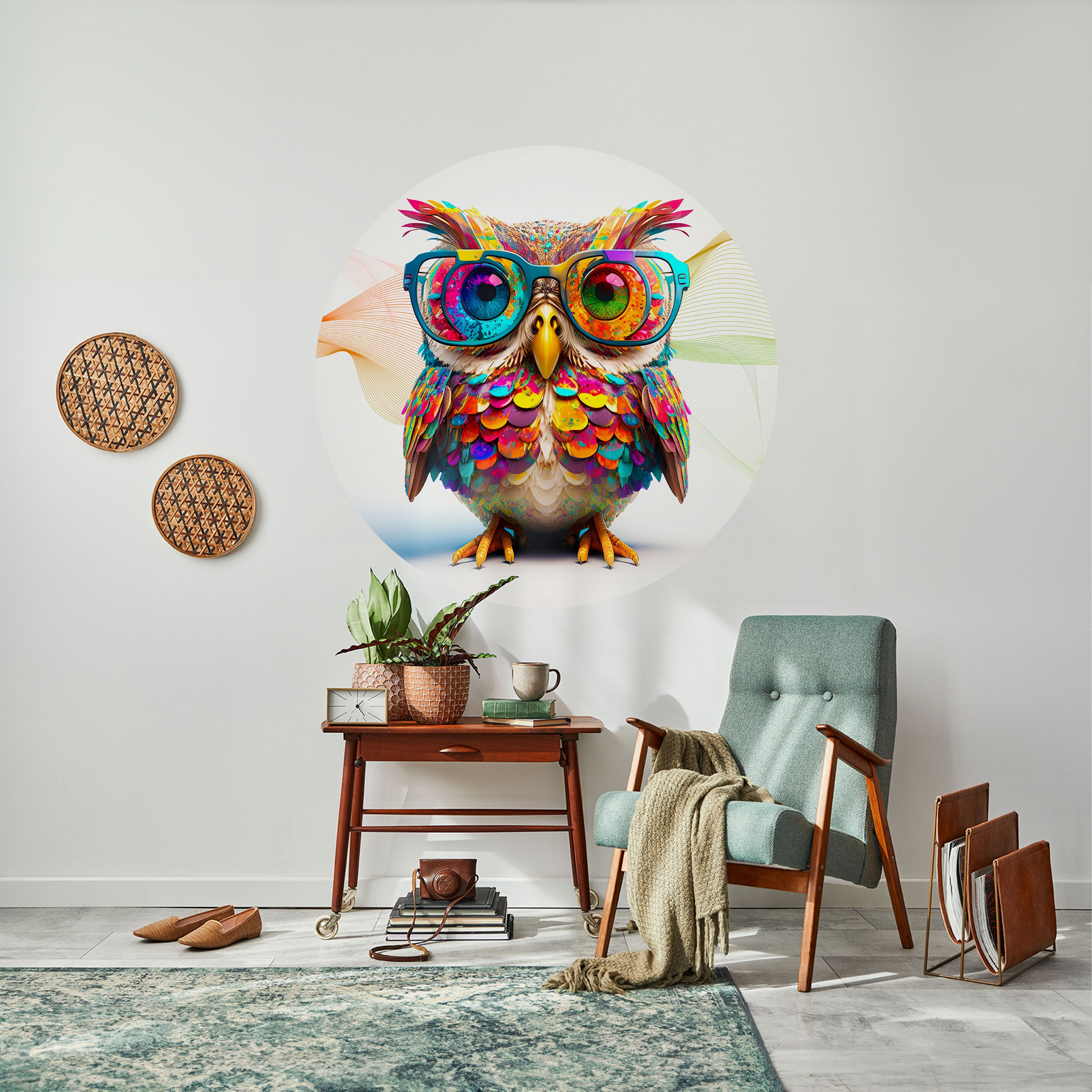 HOOT HOOT Naklejka okrągła