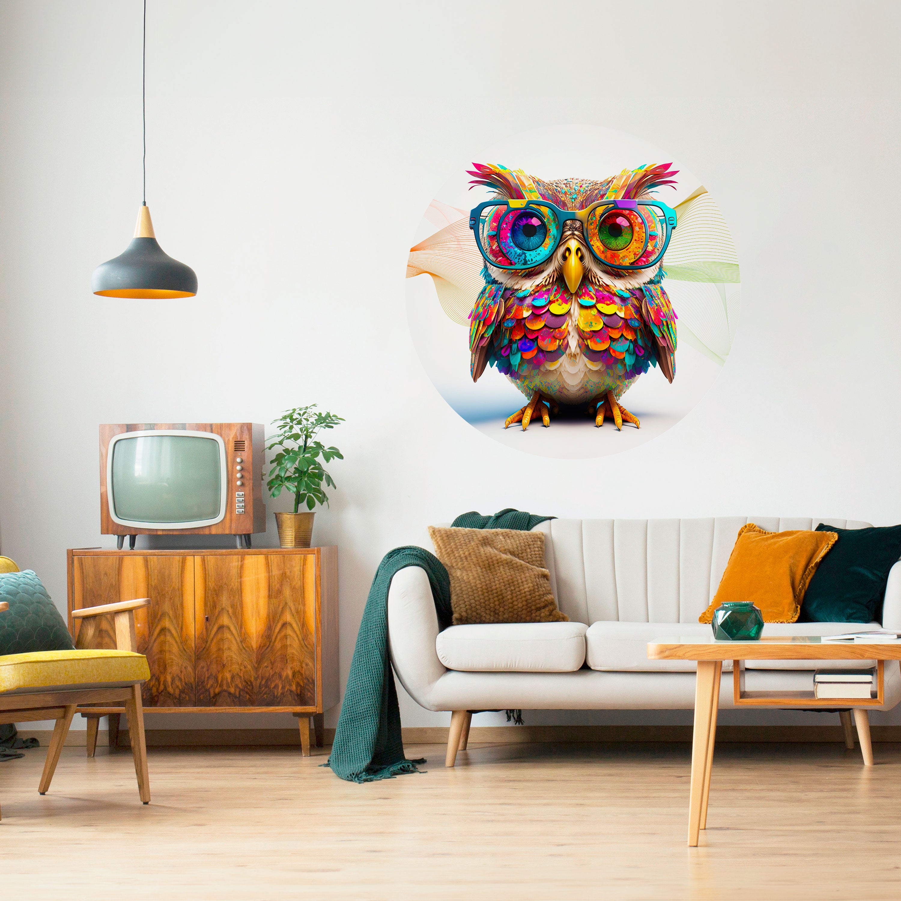 HOOT HOOT Naklejka okrągła