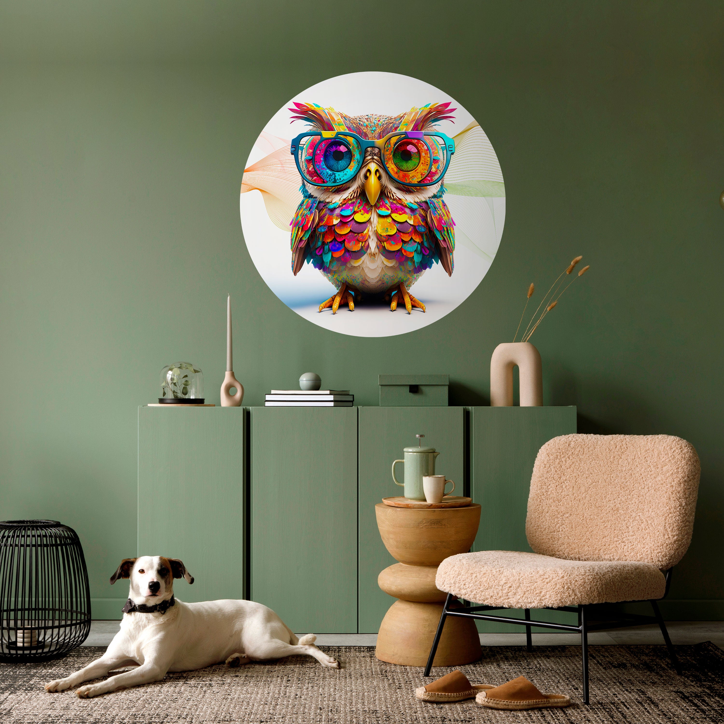 HOOT HOOT Naklejka okrągła