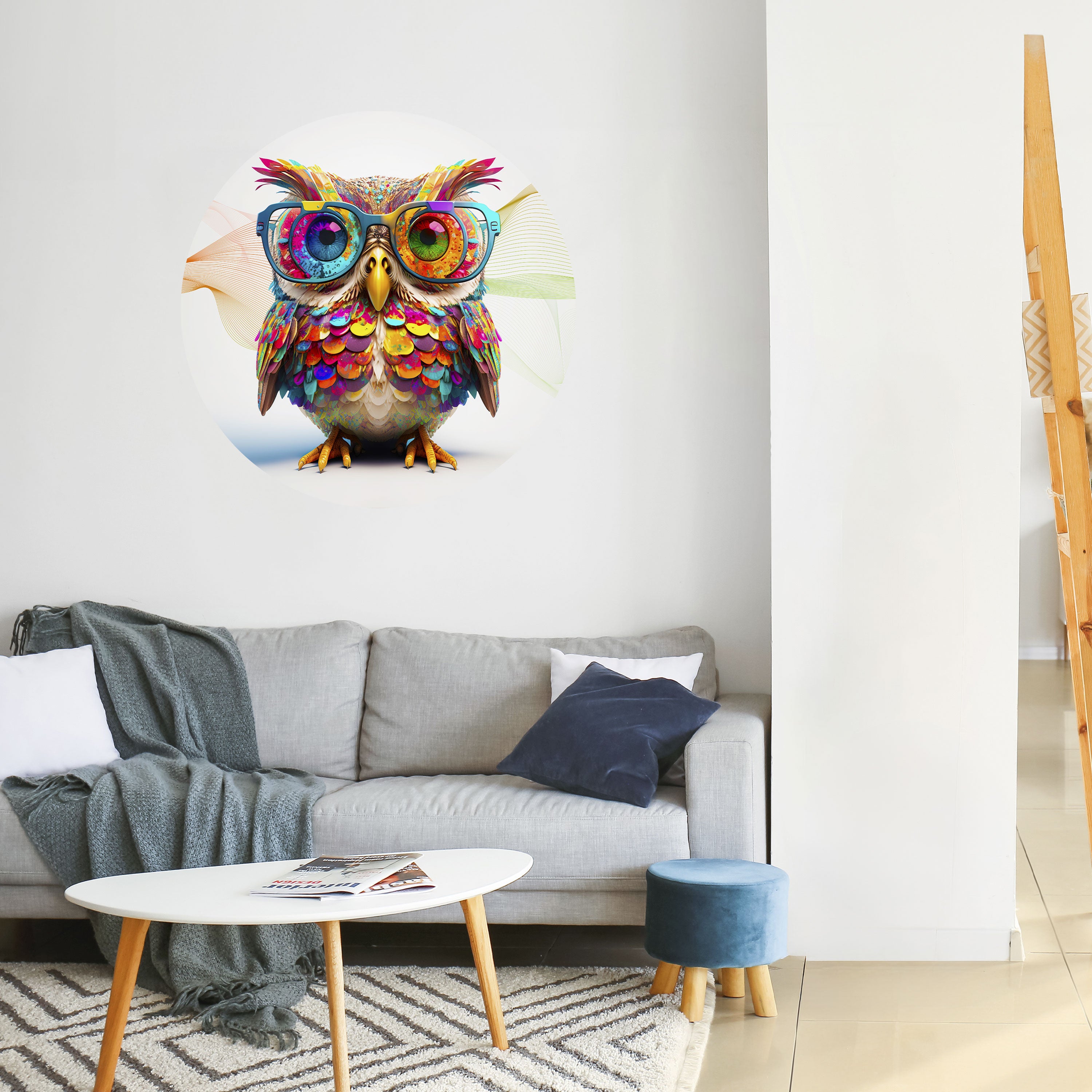 HOOT HOOT Naklejka okrągła