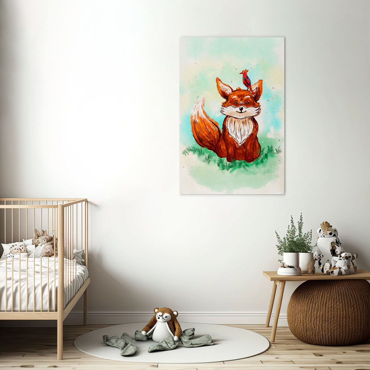 FOX FRIENDS Pionowy obraz na płótnie
