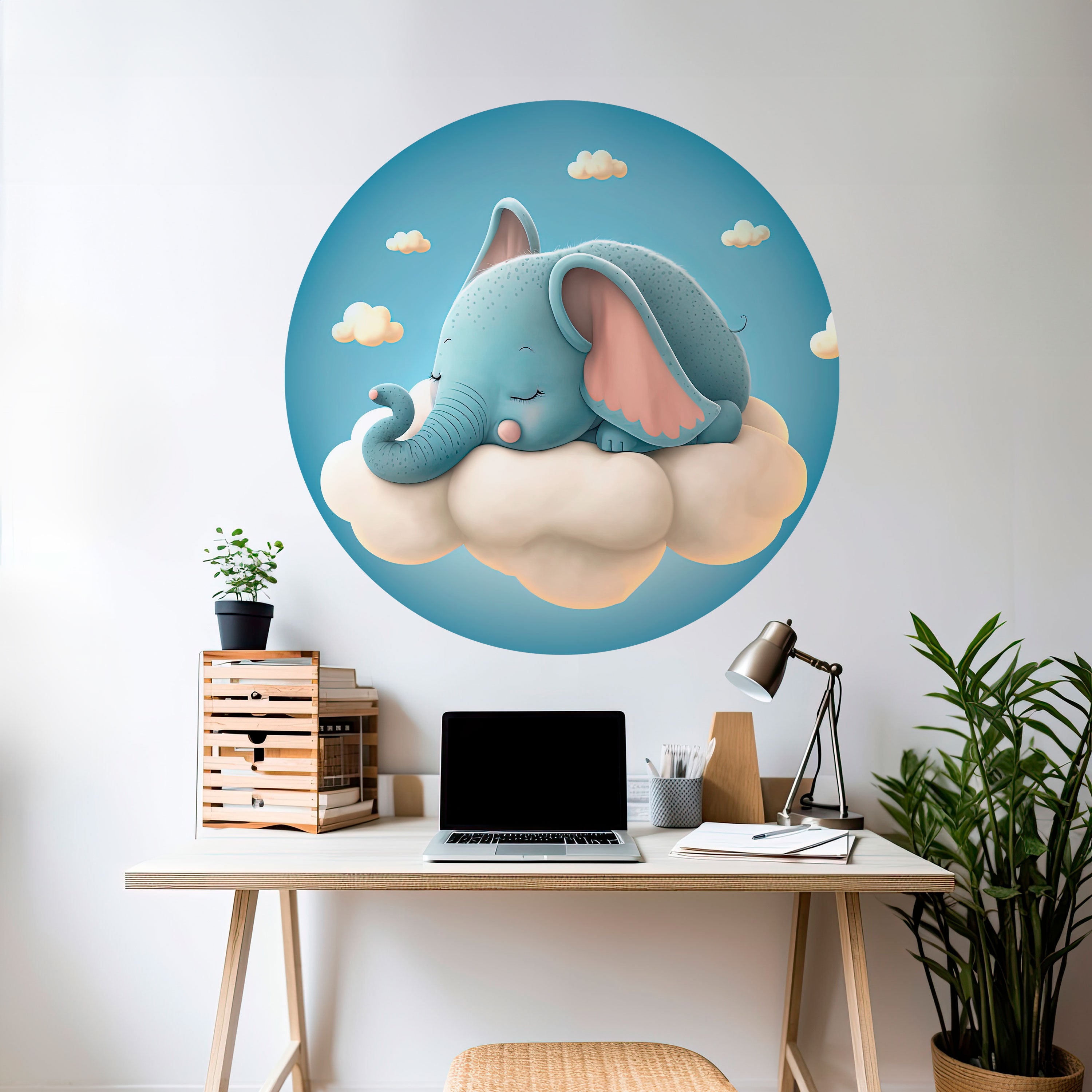 ELEPHANT DREAMS Naklejka okrągła