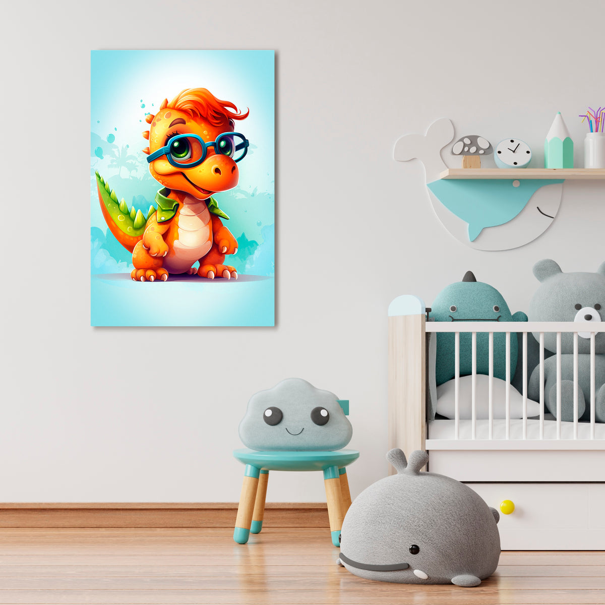 KIDDOSAURUS REX Pionowy obraz na płótnie