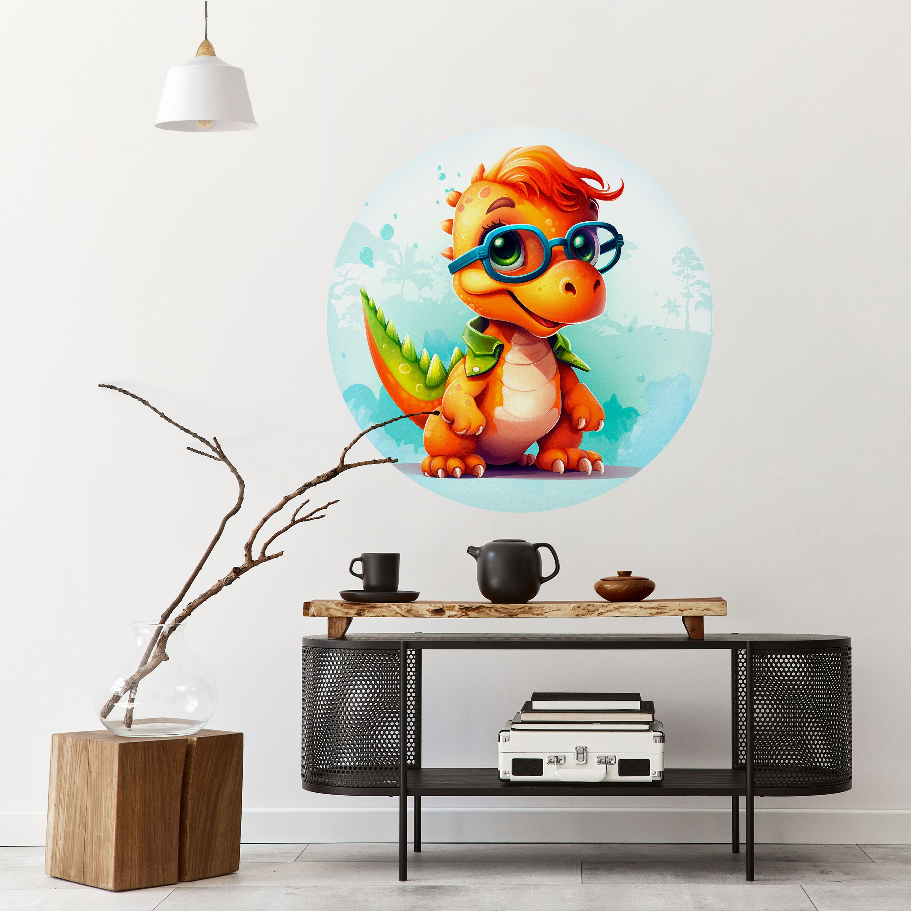 KIDDOSAURUS REX Naklejka okrągła