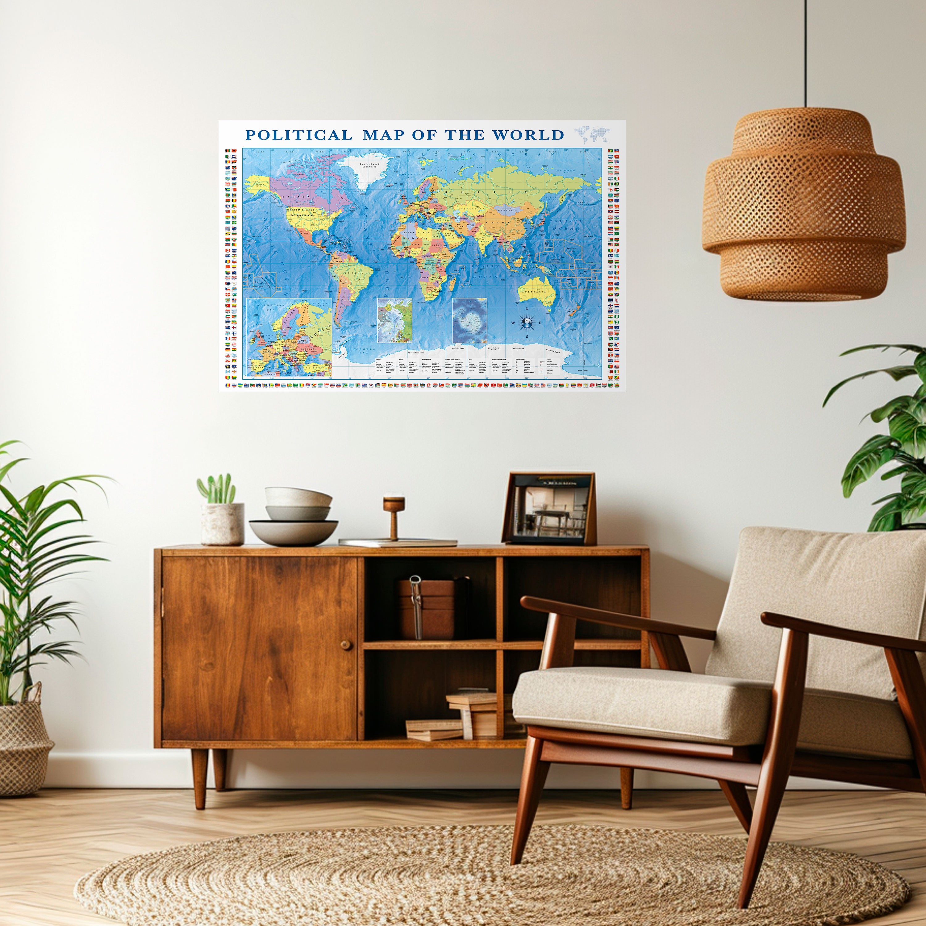 BORDERS AND BEYOND Naklejka/Plakat poziomy
