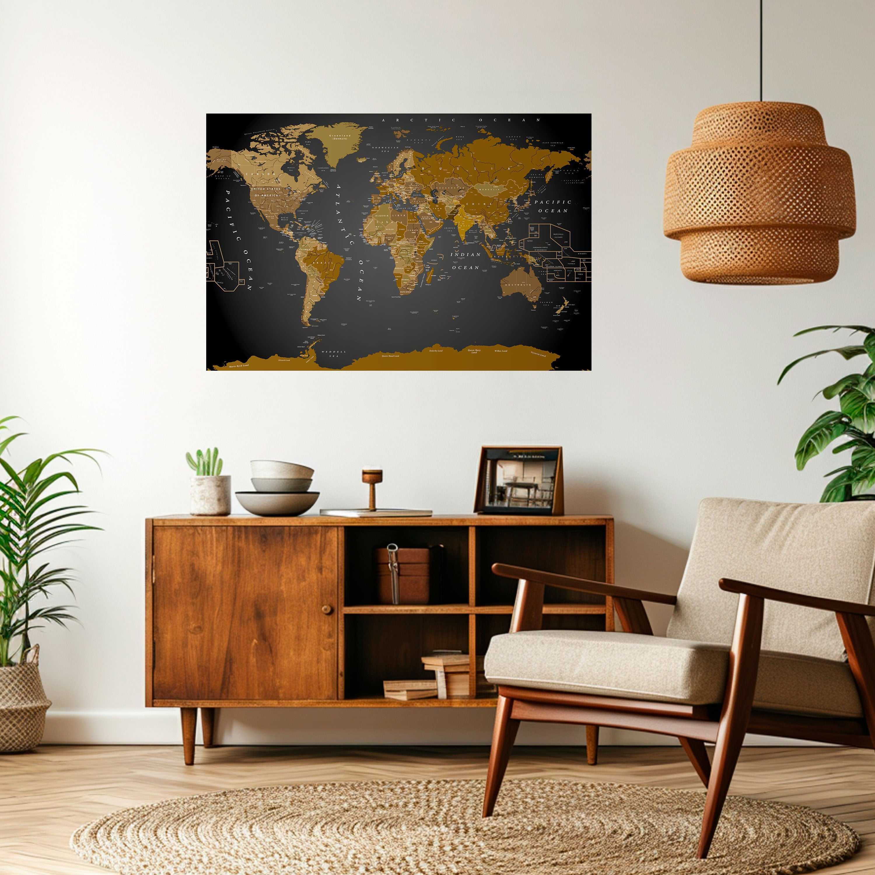 GLOBAL HARMONY MAP Naklejka/Plakat poziomy