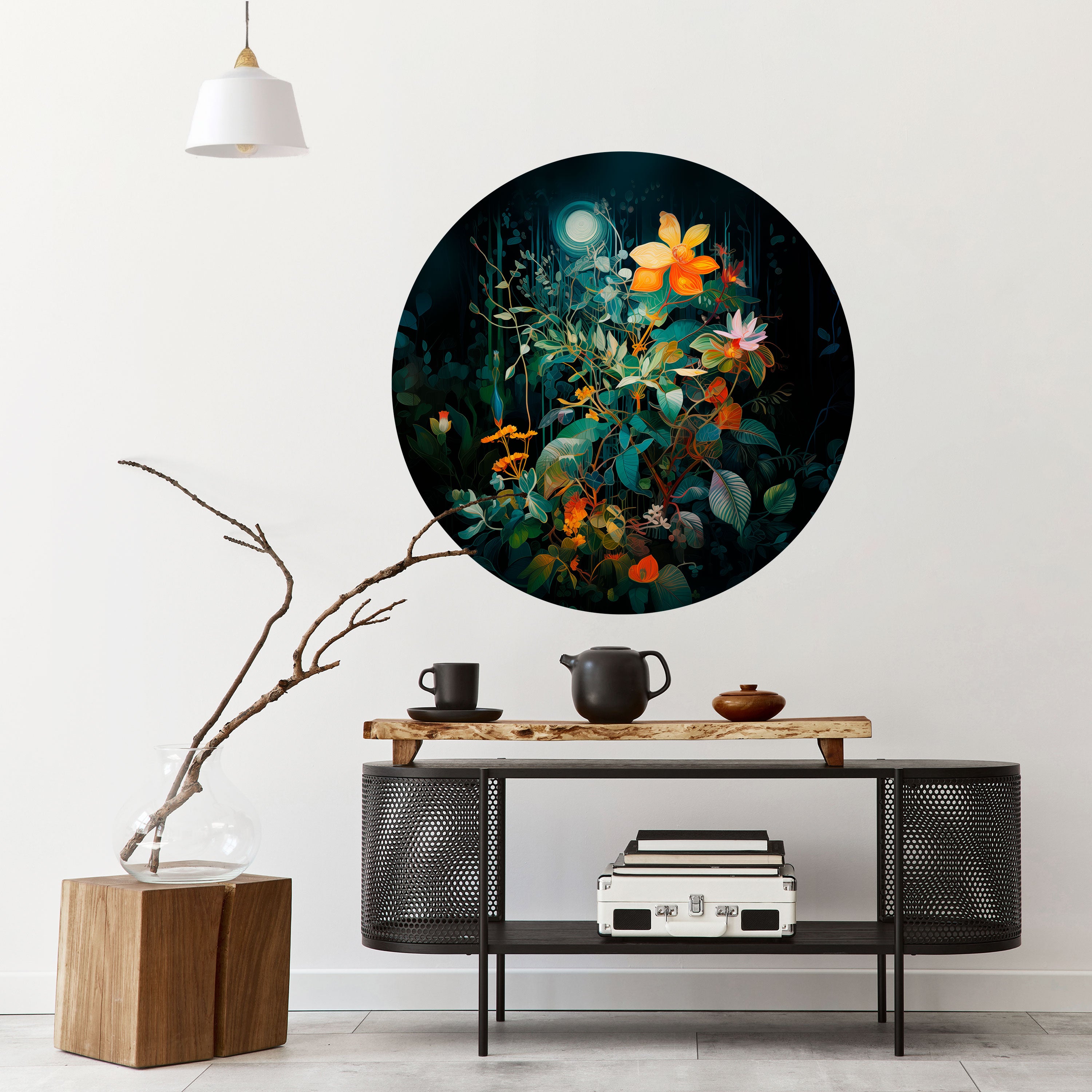 NOCTURNAL FLOWERS Naklejka okrągła