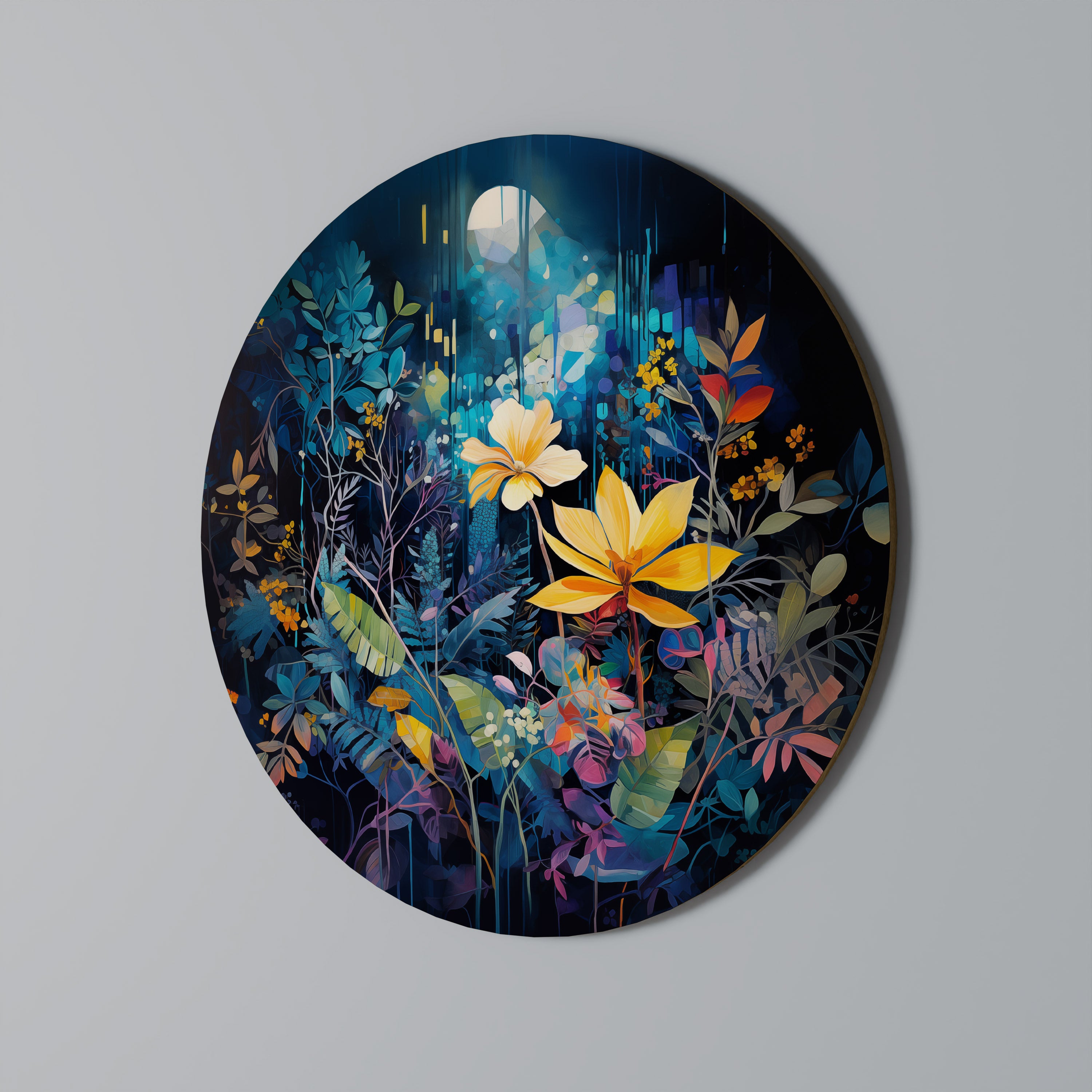 LUNAR FLOWERS Obraz okrągły