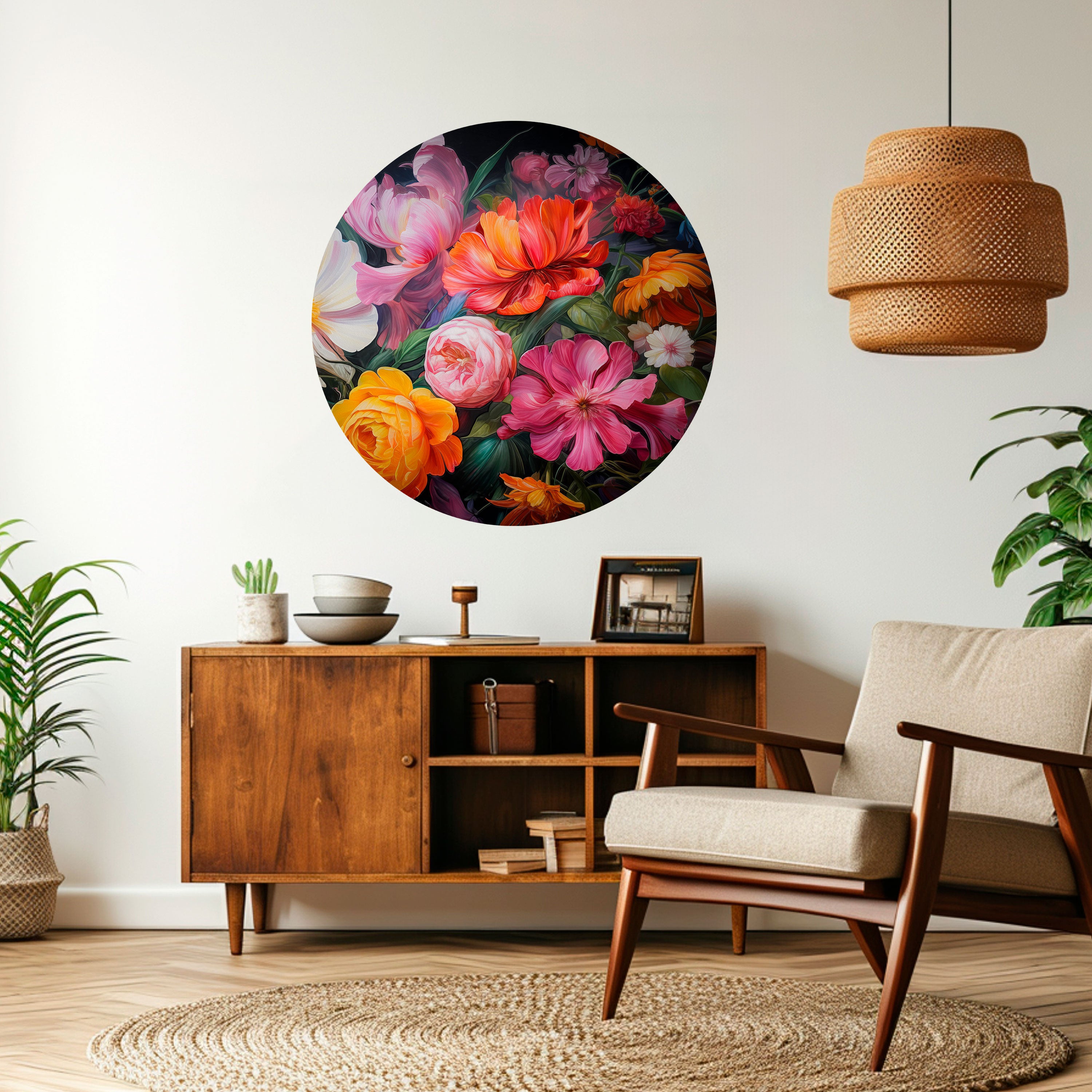 EPHEMERAL BOUQUET Naklejka okrągła