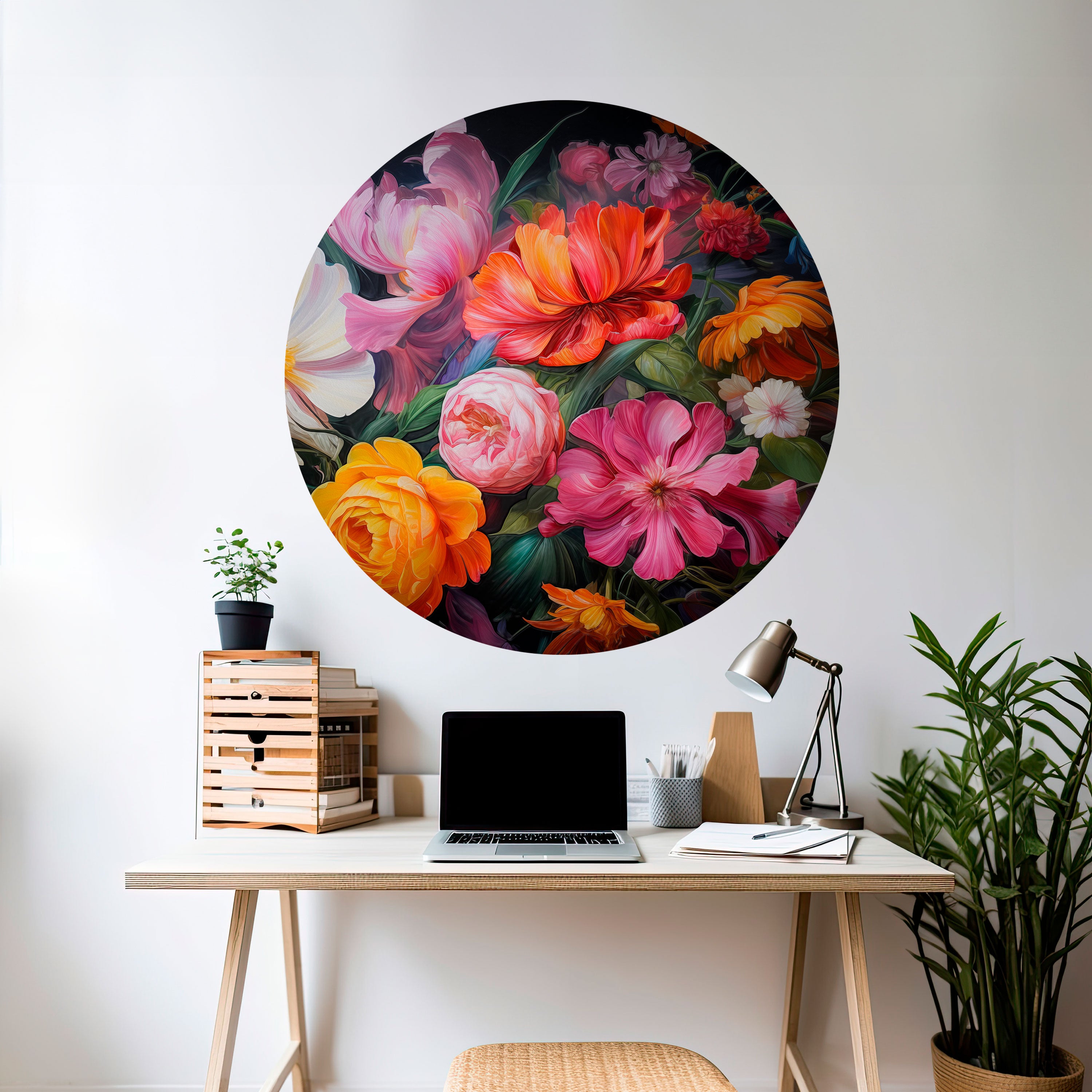 EPHEMERAL BOUQUET Naklejka okrągła