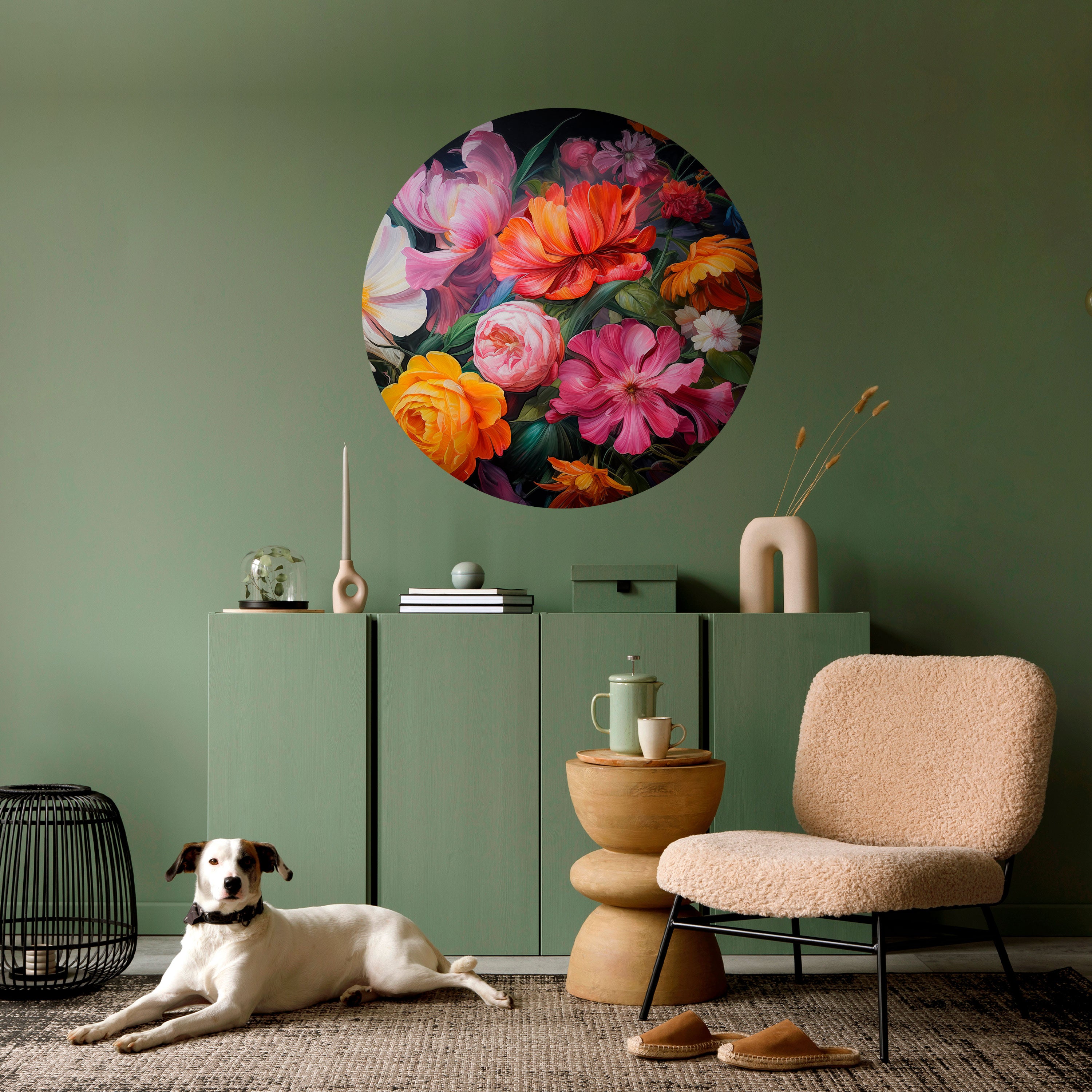 EPHEMERAL BOUQUET Naklejka okrągła